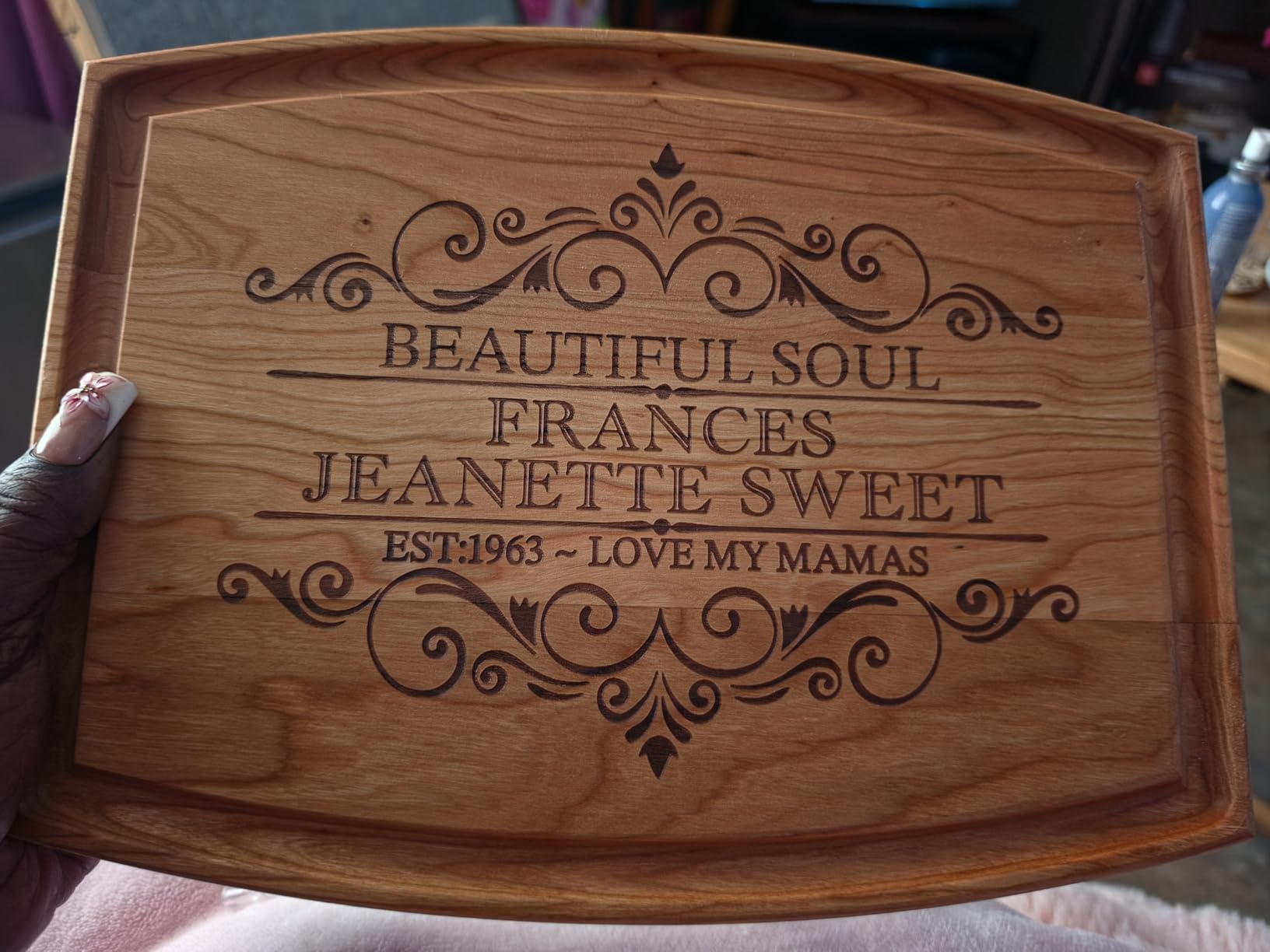 Personalized Cutting Board - Personalized Wedding Gifts for Couple - Custom Cutting Board Wood Engraved- Housewarming Gifts New Home - Best Present for Wedding, Bridal Shower, Engagement & Anniversary customer photo 2