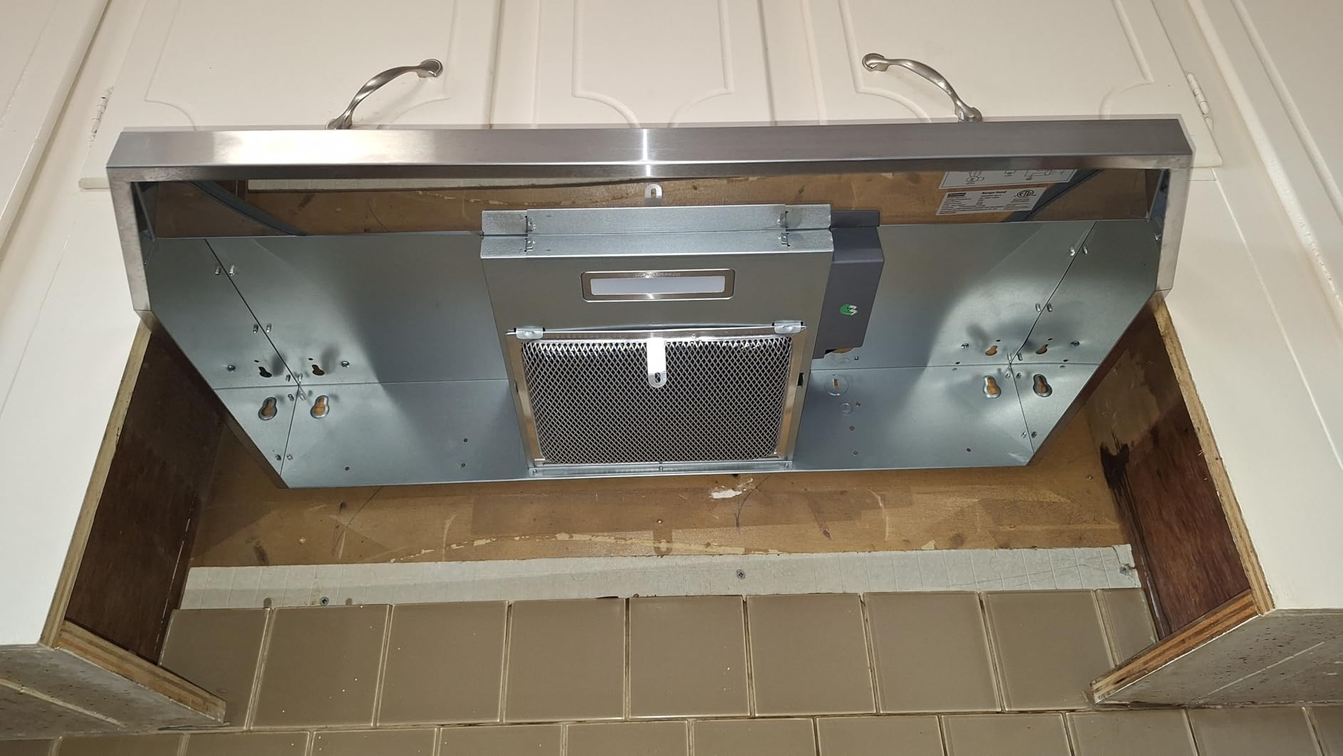 Range Hood 30 inch Under Cabinet, Stainless Steel Kitchen Vent Hood 280CFM, Built-in Kitchen Stove Hood w/Rocker Button Control, Ducted/Ductless Convertible Duct, 2 Speeds Fan, Bright LED Light customer photo 1