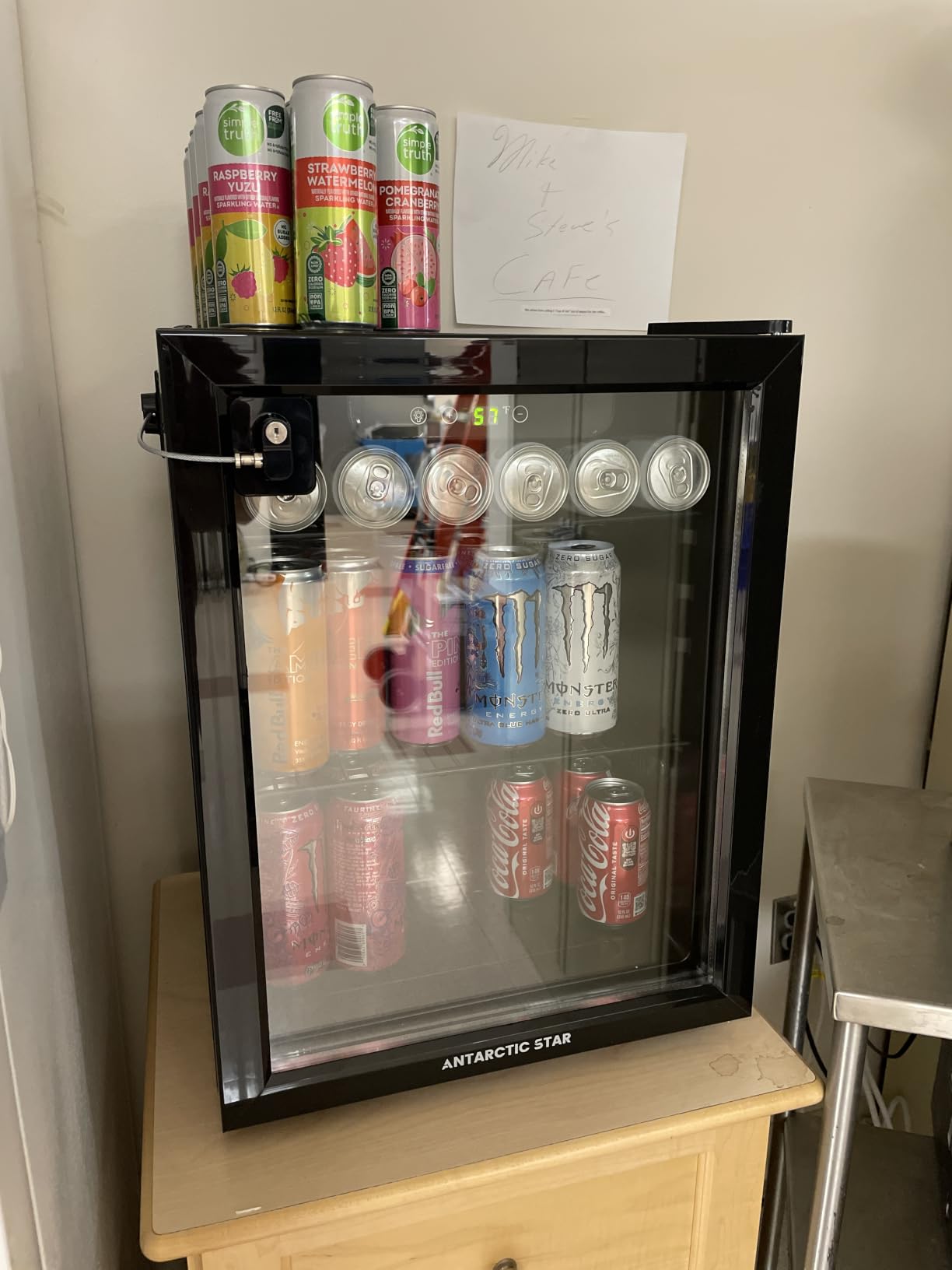 Antarctic Star Beverage Refrigerator Cooler 68 Can, Mini Fridge with Glass Door for Beer Drinks Wine, Freestanding Small Fridge with Electronic Temperature Control for Home and Bar, 1.7 cu.ft customer photo 1