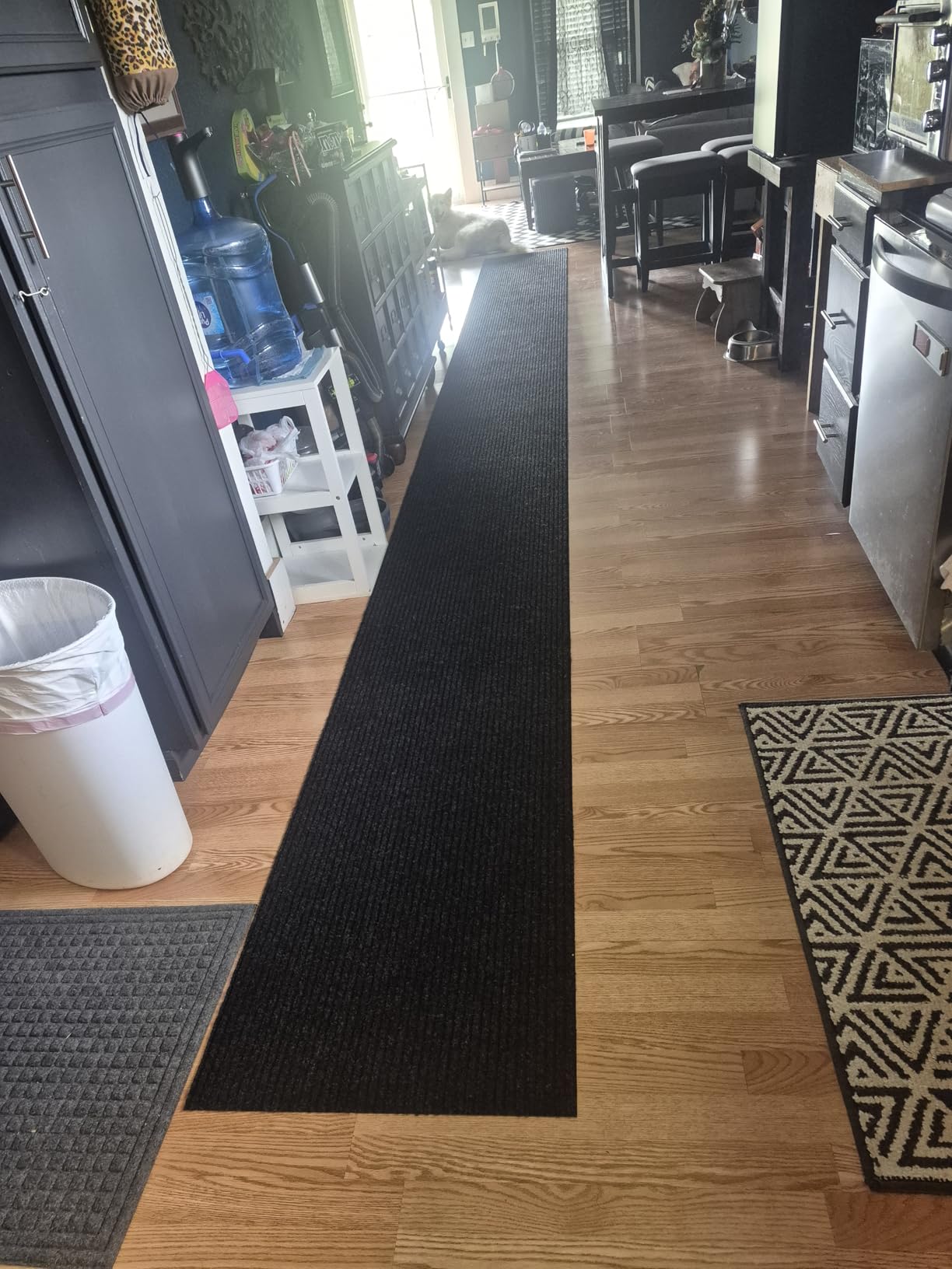 Ottomanson 2x12 Hallway Runner Rug - Non-Slip Indoor Outdoor Door Mat | Waterproof Floor Mat, Utility 12ft Carpet Runner for Entryway Patio Garage, Rubber Back Low Pile Dirt Trapper 24