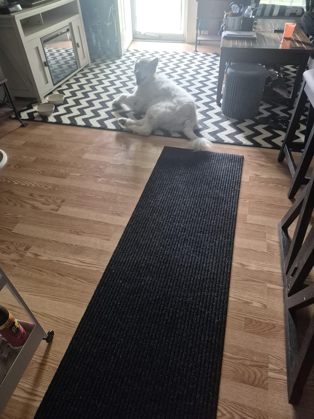 Ottomanson Waterproof Runner Rug 2'x6, Non Slip Indoor Outdoor Door Mat, Heavy Duty Commercial Industrial Utility Entryway Carpet, Hallway, Garage, Patio, Rubber Backed, Low Profile, Black customer photo 1