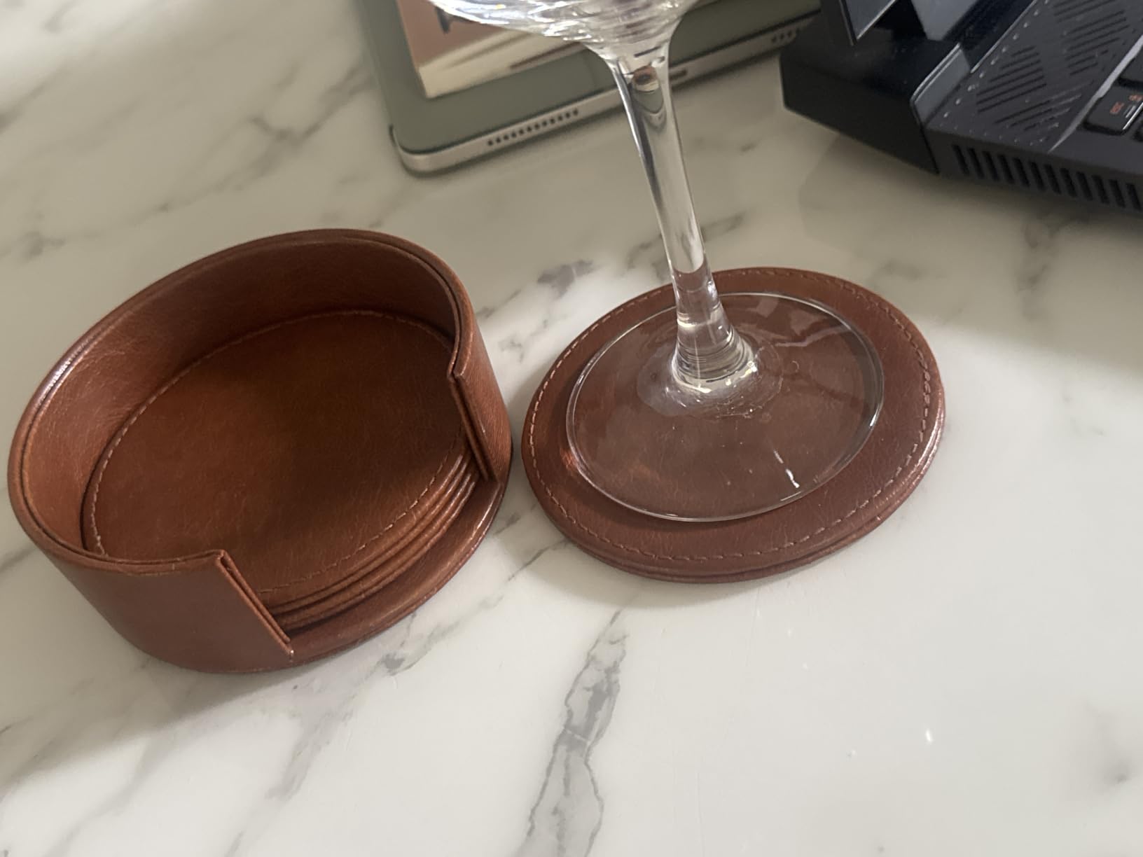 Drink Coasters with Holder, 4