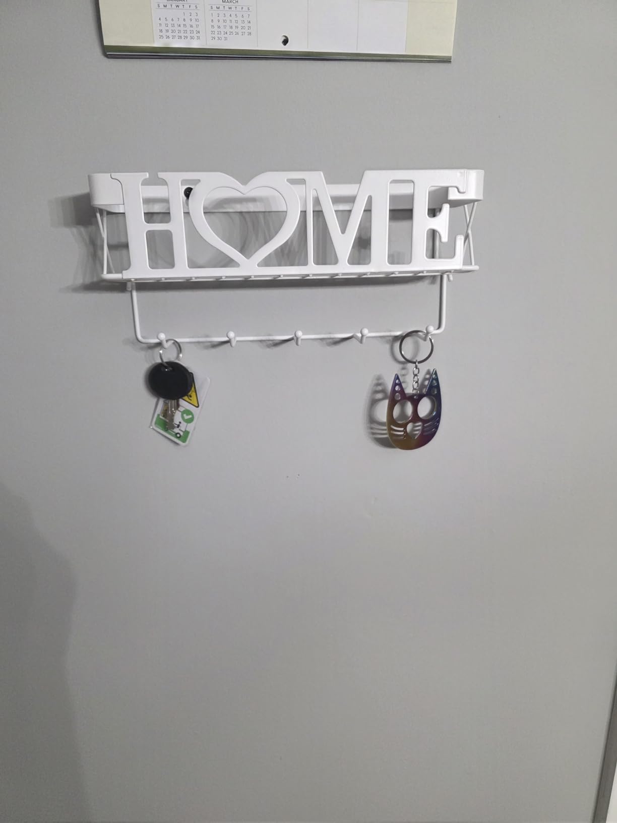 Key Holder for Wall - Key Rack with 5 Key Hooks, 11.02