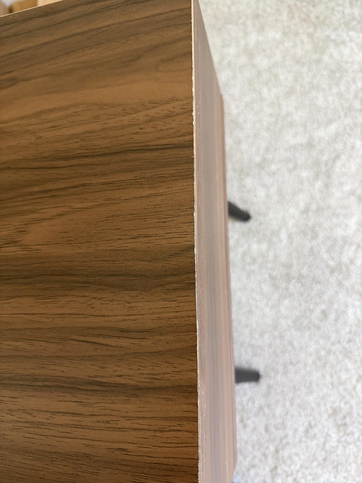 HAIOOU Nightstands Set of 2, Mid Century Bedside Table with Charging Station | Walnut Side Table with Drawer Storage, Modern End Table with Solid Pine Wood Legs, Night Stand for Bedroom Living Room office customer photo 2