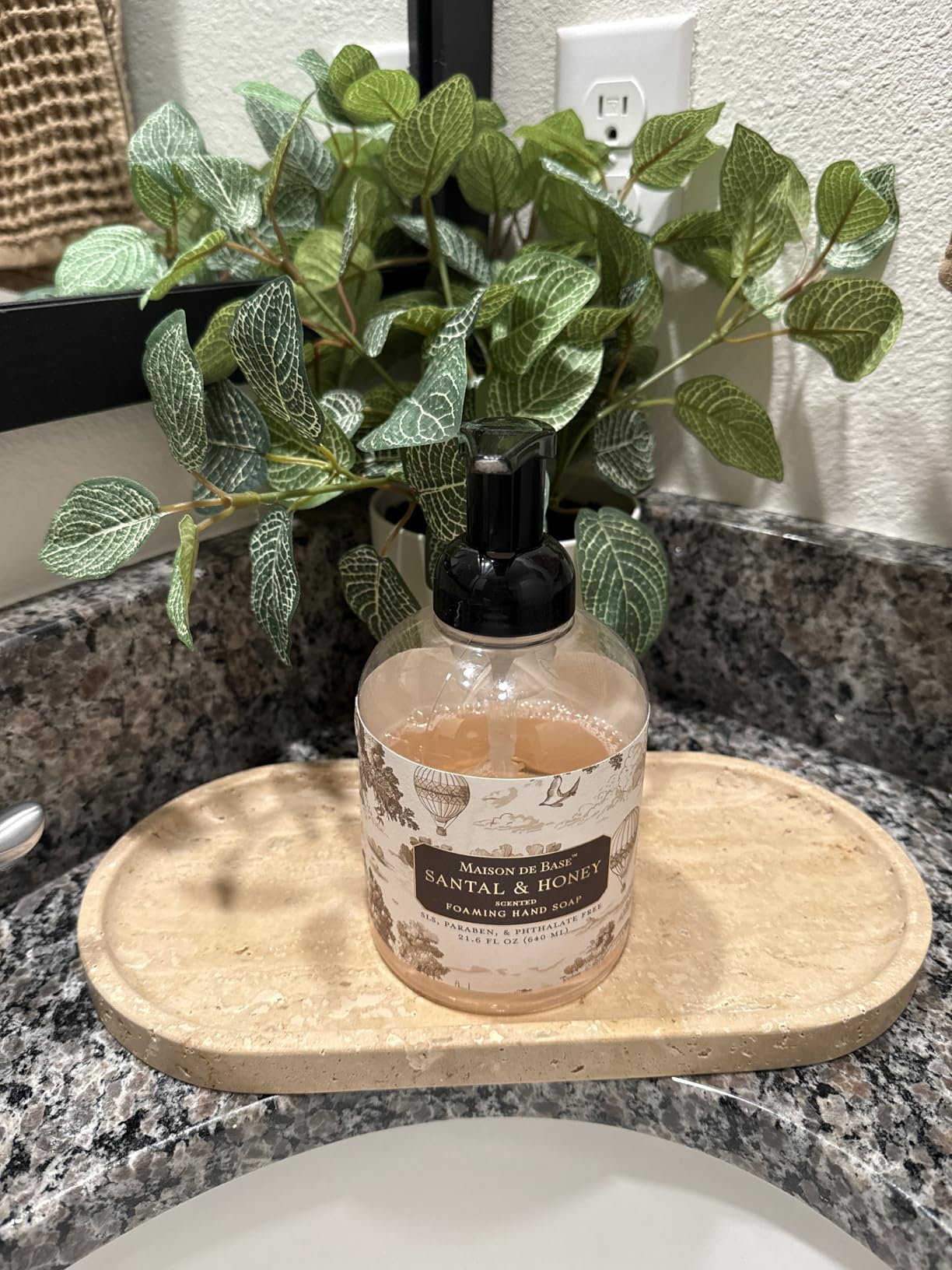 Koville Italian Travertine Tray, 12