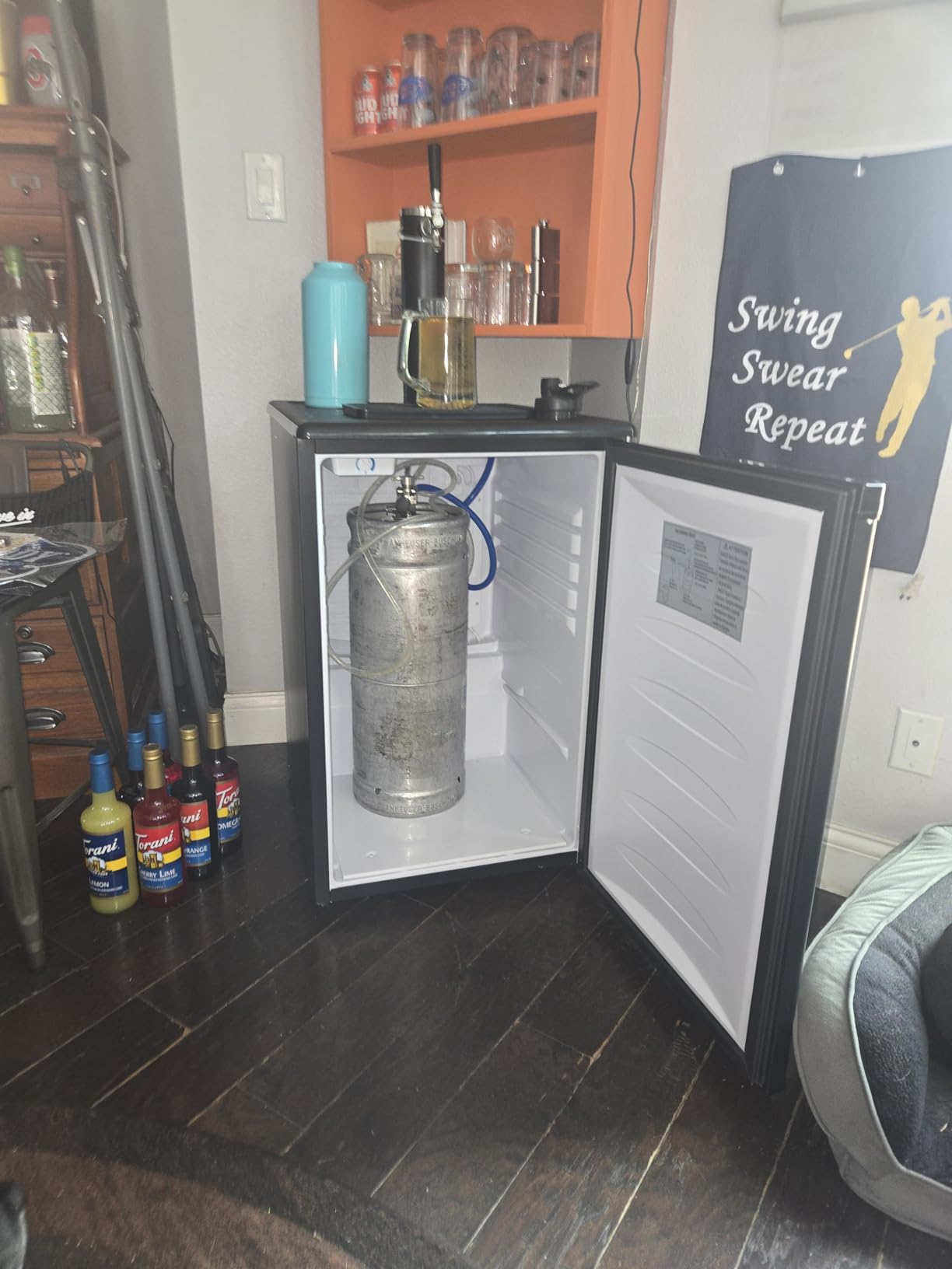VEVOR Beer Kegerator, Single Tap Commercial Draft Beer Dispenser for D system, Full Size Keg Refrigerator with 5lbs CO2 Tank, Black customer photo 1