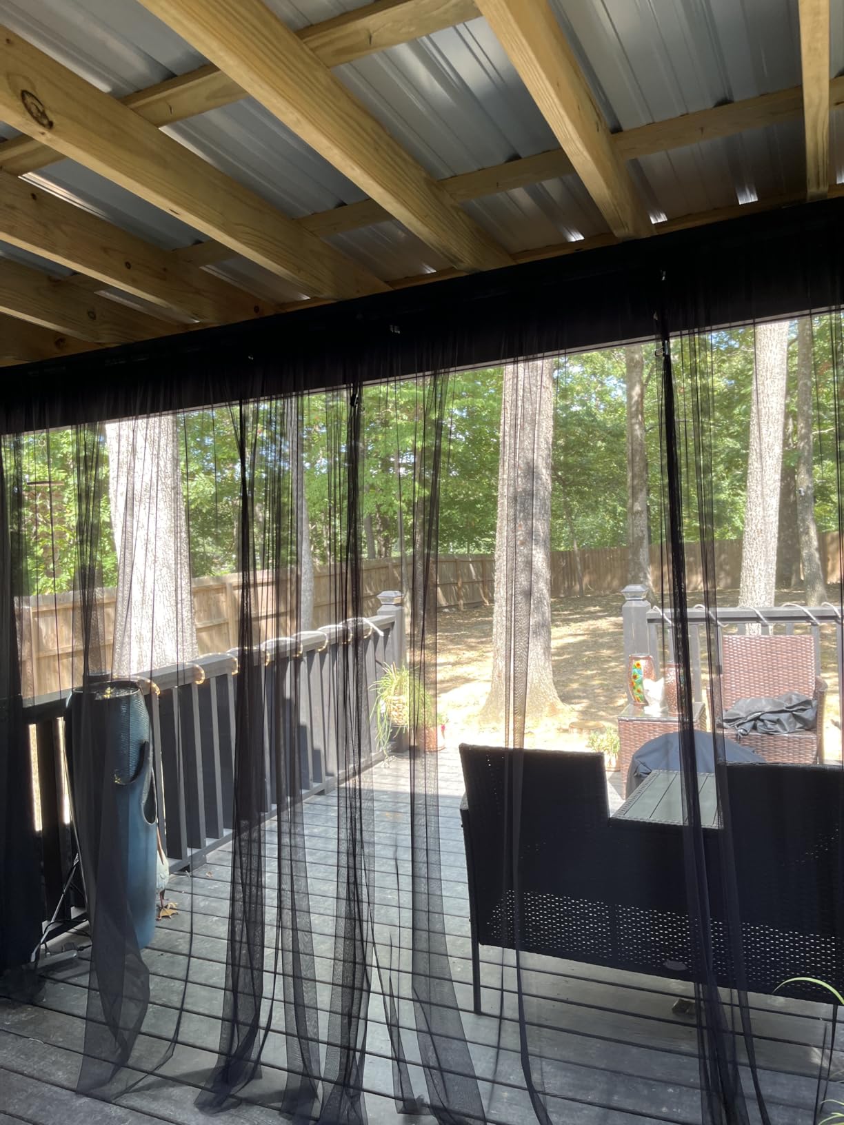 NICETOWN 2 Panels Outdoor Mosquito Netting for Patio Waterproof, Extra Wide 118