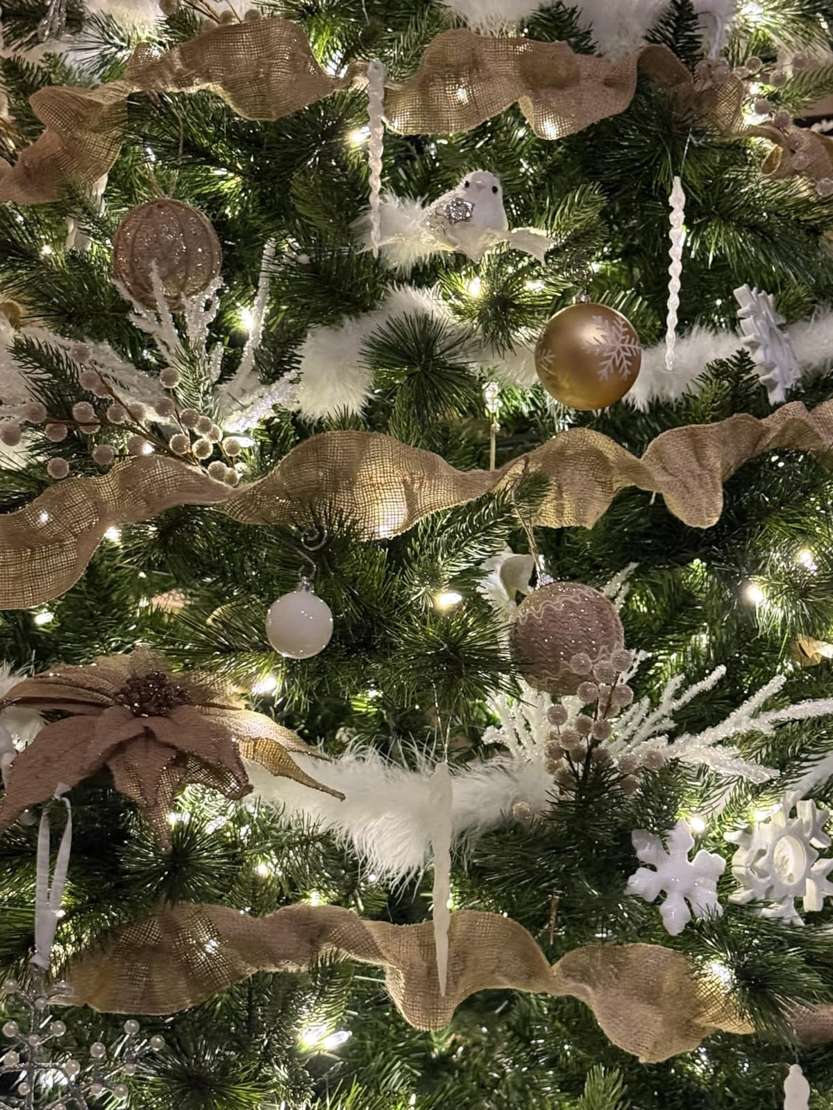 XmasExp Farmhouse Christmas Ball Ornaments Set-Rustic Shatterproof Christmas Tree Decorations 12Counts, 70mm/2.76