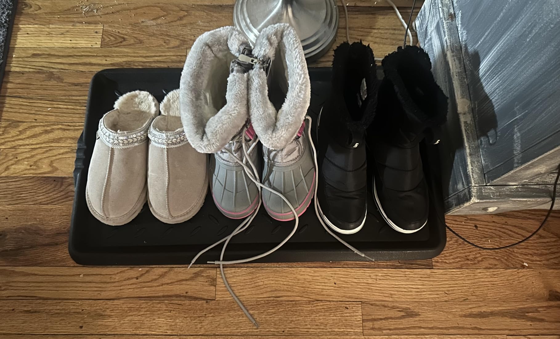 SUPENUIN Boot-Tray Heavy Duty Rubber Mat with Lip Waterproof Shoe Mat Tray for Entryway Indoor Outdoor Multi Use Catch All Trays Entryway Shoe Storage 16x27.5 Inches customer photo 1