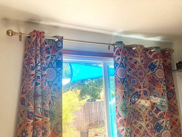 TANGWIN Farmhouse Curtain Rod Adjustable 36-88