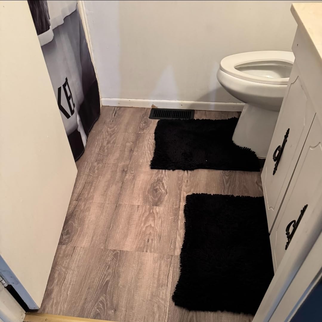 Art3d 30-Pack Peel and Stick Vinyl Floor Planks, 12 x 12 in, Taupe Ash | Premium Vinyl, Self-Adhesive, Waterproof, Wood Grain, Fade-Resistant, Scratch-Proof, Ideal for Kitchen, Dining Room, Bedrooms customer photo 1