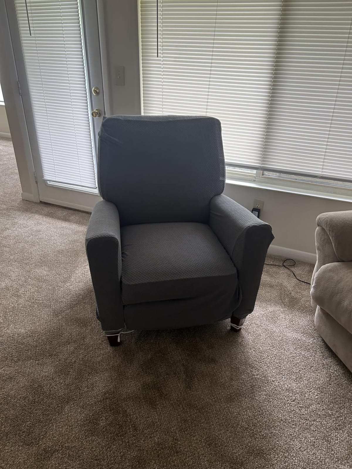 JIVINER 4-Piece Recliner Chair Covers Stretch Jacquard Chair Covers for Reclining Chair Recliner Slipcovers for Living Room Soft Recliner Protector with Pocket (Recliner, Dark Coffee) customer photo 1