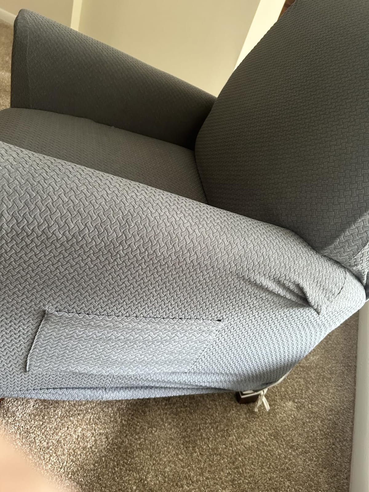 JIVINER 4-Piece Recliner Chair Covers Stretch Jacquard Chair Covers for Reclining Chair Recliner Slipcovers for Living Room Soft Recliner Protector with Pocket (Recliner, Dark Coffee) customer photo 2