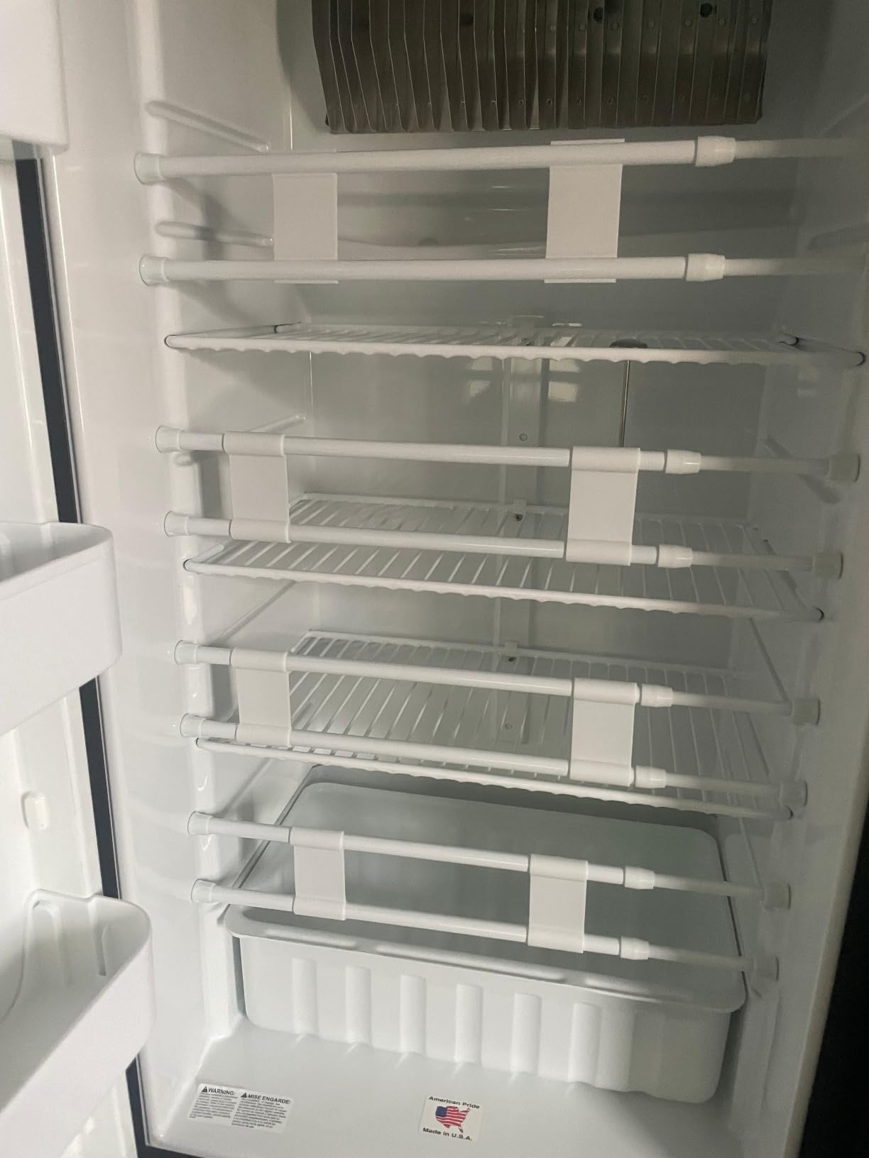 4 Sets Double RV Refrigerator Bars, 15.8-27.6 Inches Non-Slip Adjustable RV Fridge Tension Rods, for Camper Refrigerator, Kitchen, Bookshelf, Cupboard-White customer photo 1