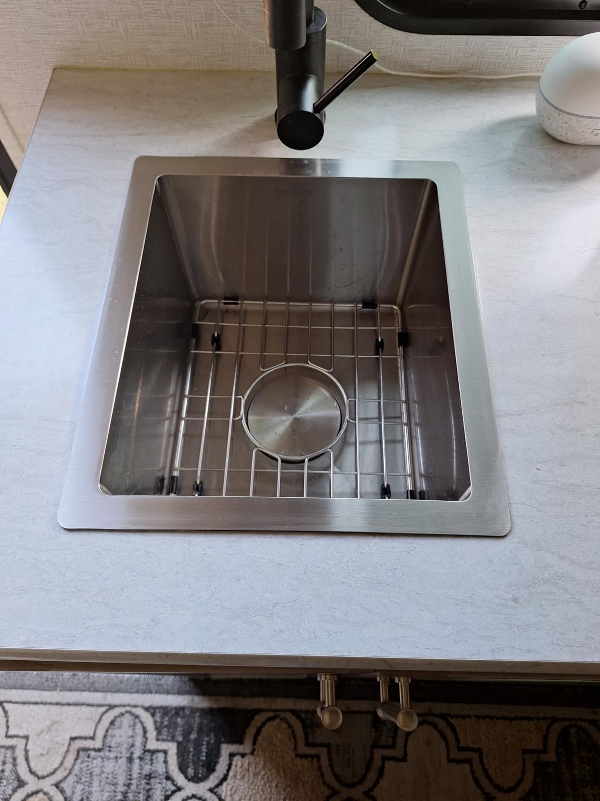 15x15 Undermount Bar Sink Stainless Steel Small Kitchen Sink | 18 Gauge Single Bowl Square Wet Bar Sink customer photo 1