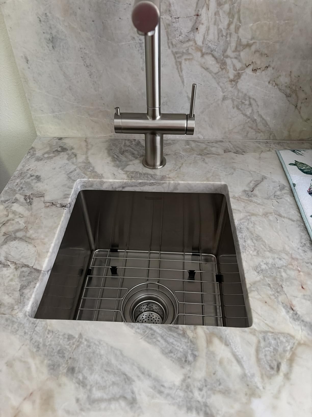 15x15 Undermount Bar Sink Stainless Steel Small Kitchen Sink | 18 Gauge Single Bowl Square Wet Bar Sink customer photo 2