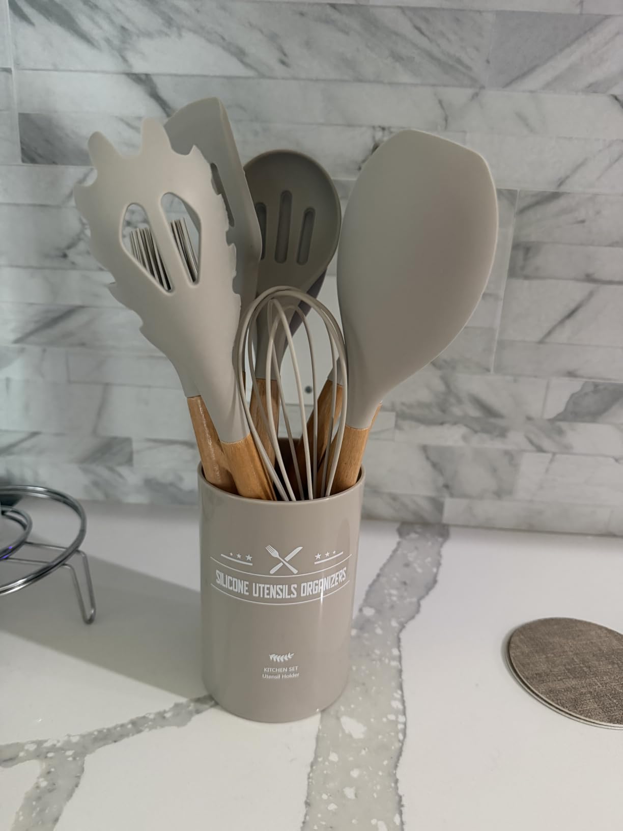 Umite Chef Food Grade Thickened Silicone (Stainless Steel Core) Kitchen Gadgets Tools Set - Kitchen Cooking Utensils Set, Heat Resistant Kitchen Spatula Tools Set customer photo 1
