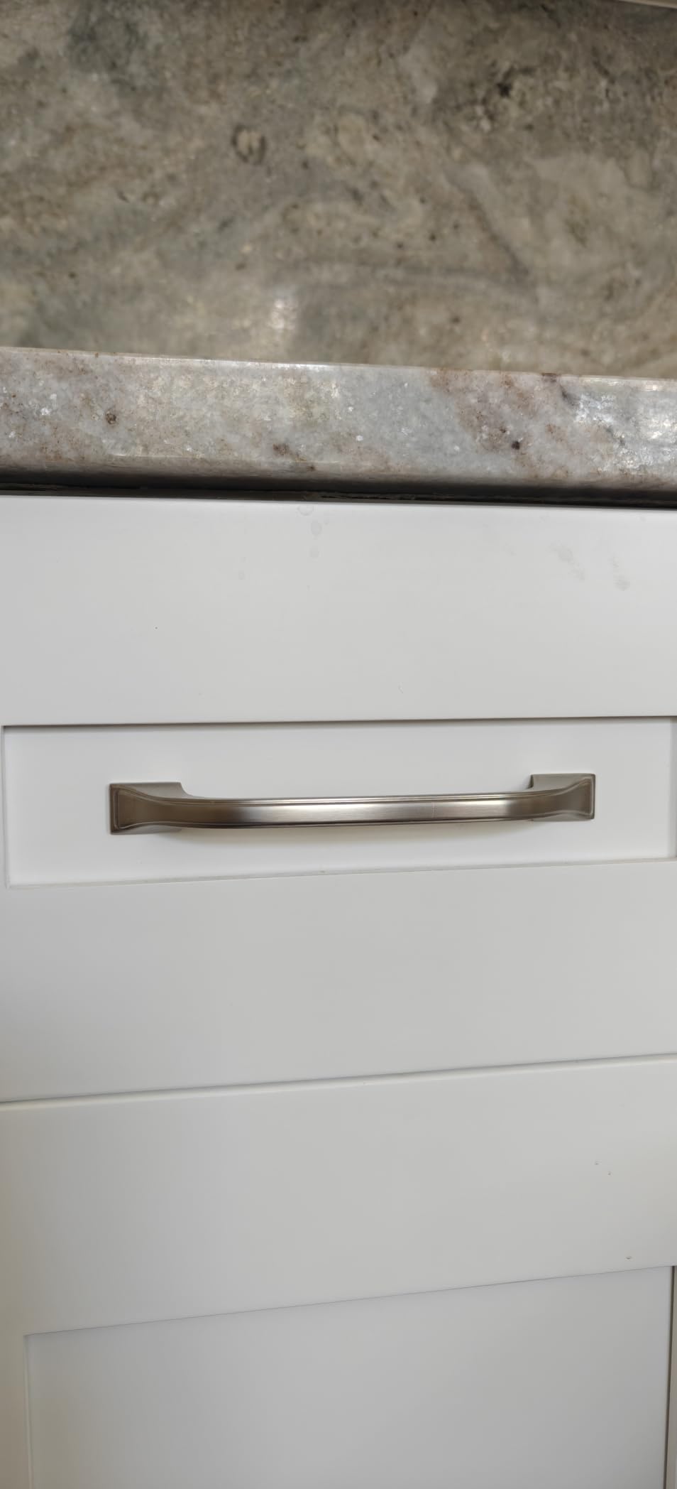 Brushed Nickel Cabinet Pulls 3 Inch Silver Drawer Pull 10 Pack 8222 | Satin Nickel Kitchen Cabinet Handles, Screws Included, Easy Install, Solid Arch Cabinet Hardware, for Dresser Bathroom Vanity customer photo 2