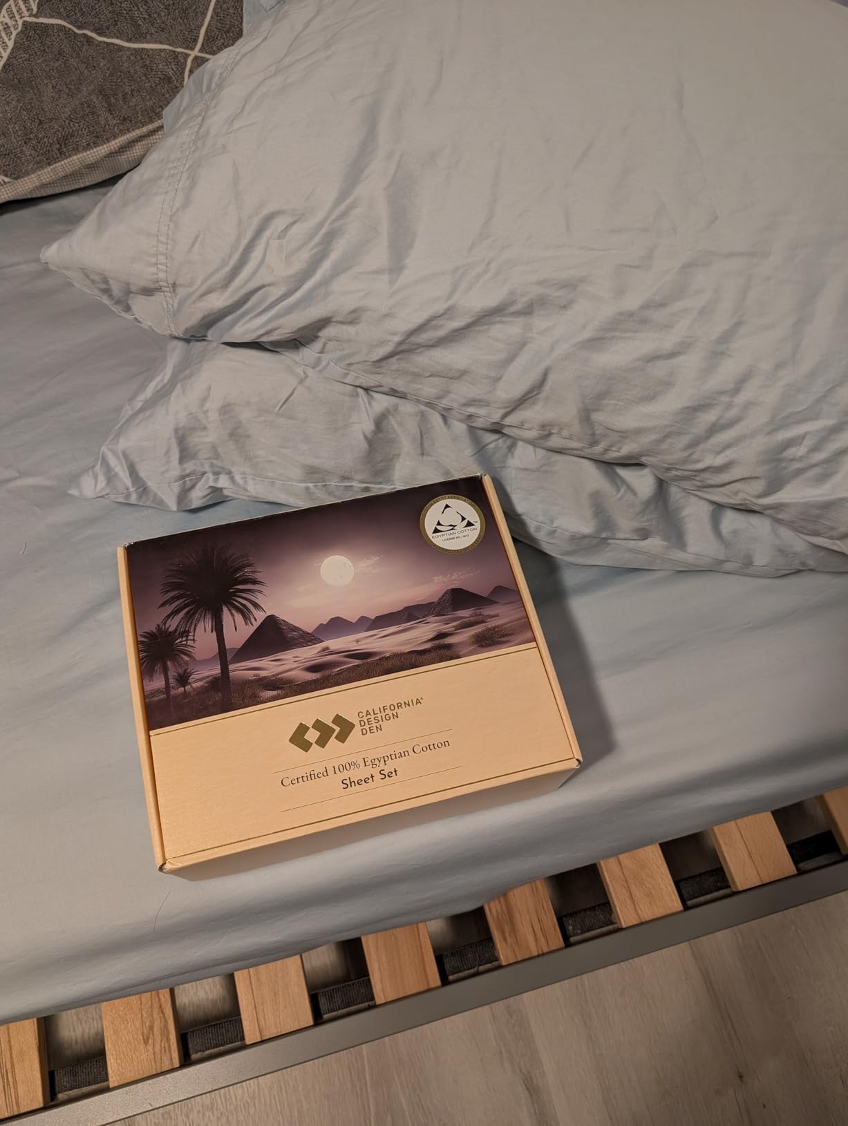 California Design Den 100% Egyptian Cotton Bed Sheets Queen Size Set | Backed by Good Housekeeping Seal, Light & Airy Soft Sateen, 16