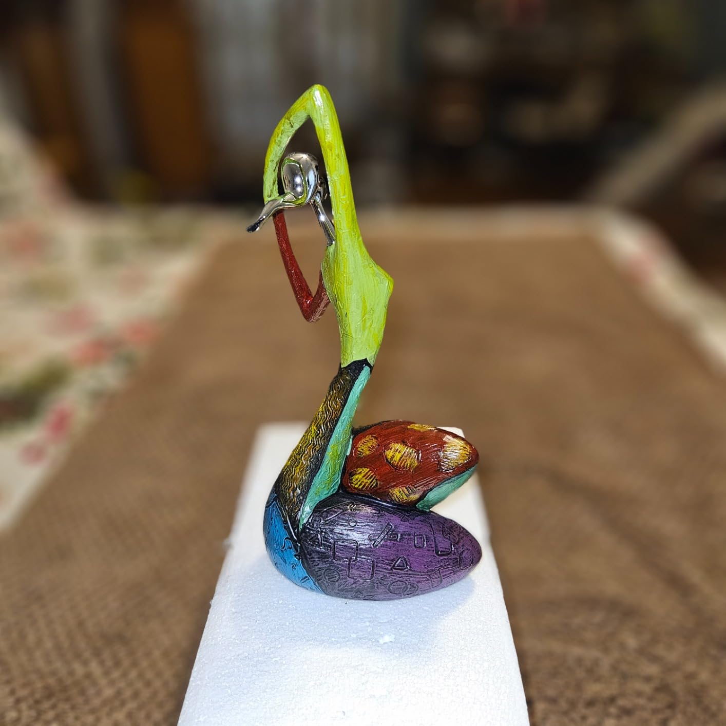 suruim Colorful Abstract Women Figurines Sculptures Home Decor for Shelves Yoga Pose Art Statue Modern Home Decoration Living Room Zen Decor Tables Ornaments (Stretch) customer photo 2