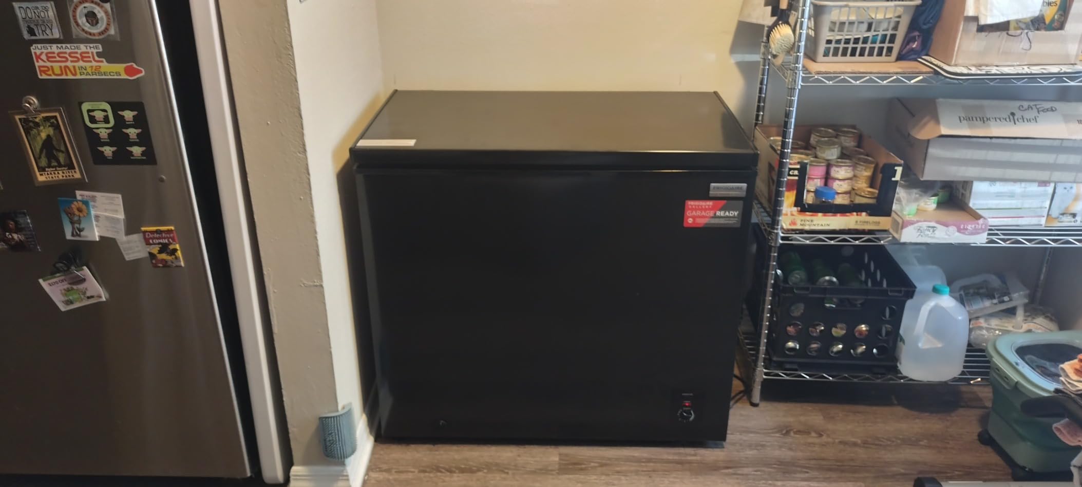 FRIGIDAIRE EFRF7003-BLACK Chest Deep Freezer, 7 Cu. Ft, Black Adjustable Thermostat-Removable Vinyl Coated Wire Basket-Easy Defrost Drain customer photo 1