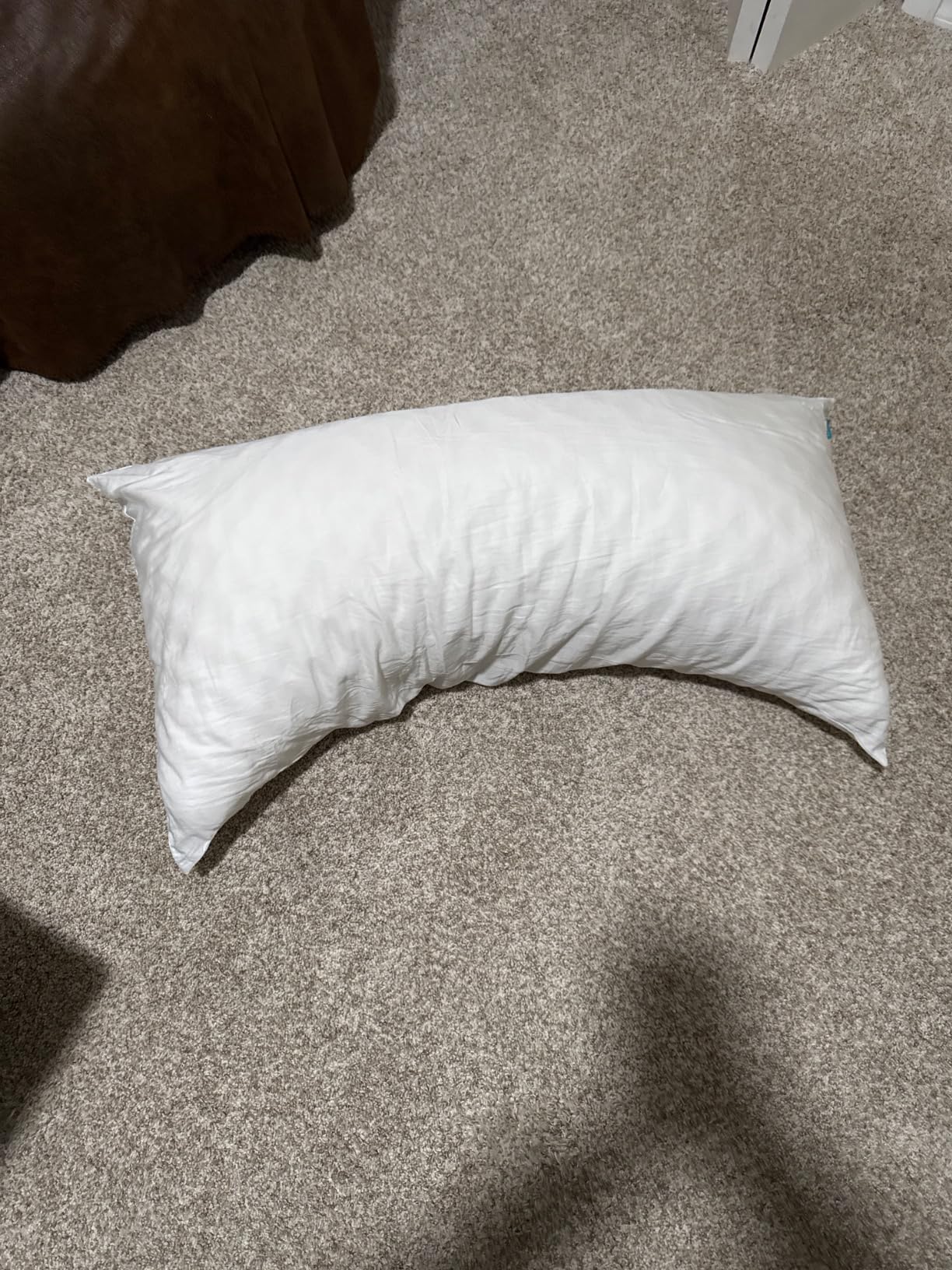 KUCEY Cooling Side Sleeper Pillow for Neck and Shoulder Pain, Luxury Shredded Memory Foam Curved Bed Pillows for Sleeping Set of 1 - Adjustable Queen Size - Washable Cover Crescent White customer photo 2