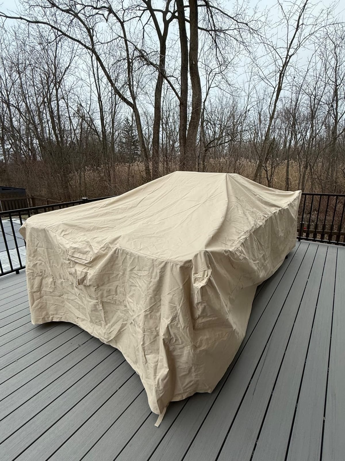 WJ-X3 Extra Large Waterproof Patio Furniture Set Cover 180x96x36 Heavy Duty Anti-UV Anti-Fading customer photo 1