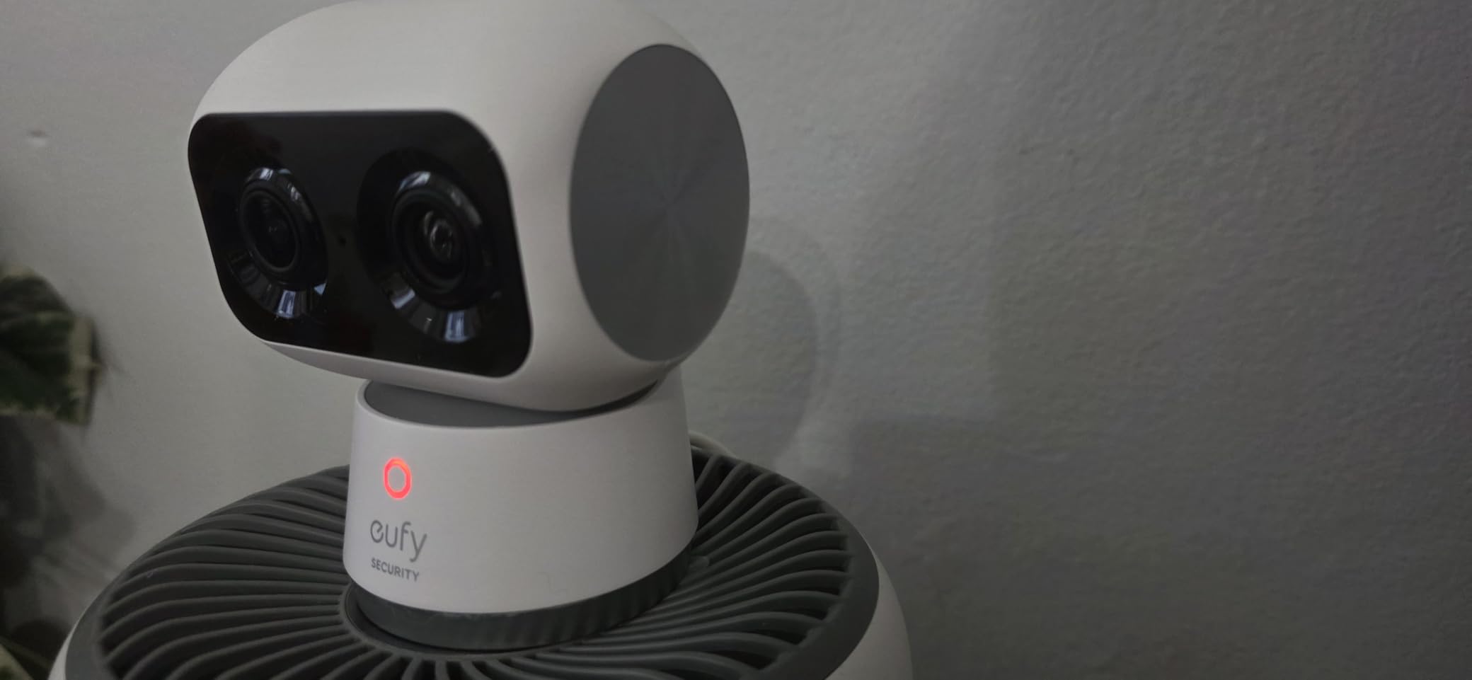 eufy Security 4K Indoor Cam S350, No Subscription, Dual Cameras, 8× Zoom | 360° Coverage, Works as a Pet Camera, Nanny/Senior/Baby Monitor, AI Auto-Tracking, Human/Pet/Cry Detection, 2.4/5 GHz Wi-Fi customer photo 1