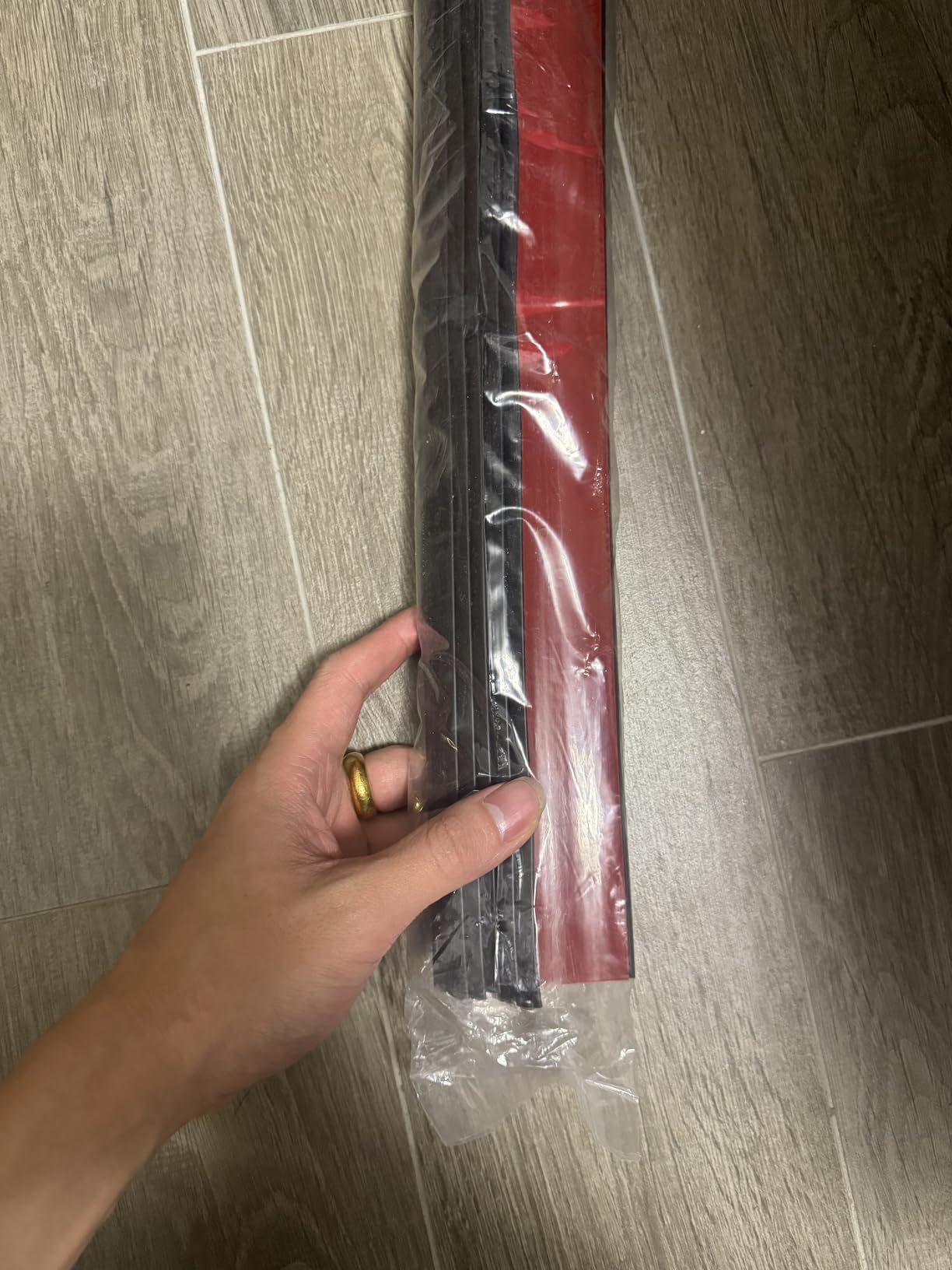 5 Pack Rubber Stair Nosing - 3.3Ft Stair Anti-Slip Adhesive Strip, Made of Wear-Resistant Rubber, Mute, Easy to Install - Indoor/Outdoor (Full Black) customer photo 1