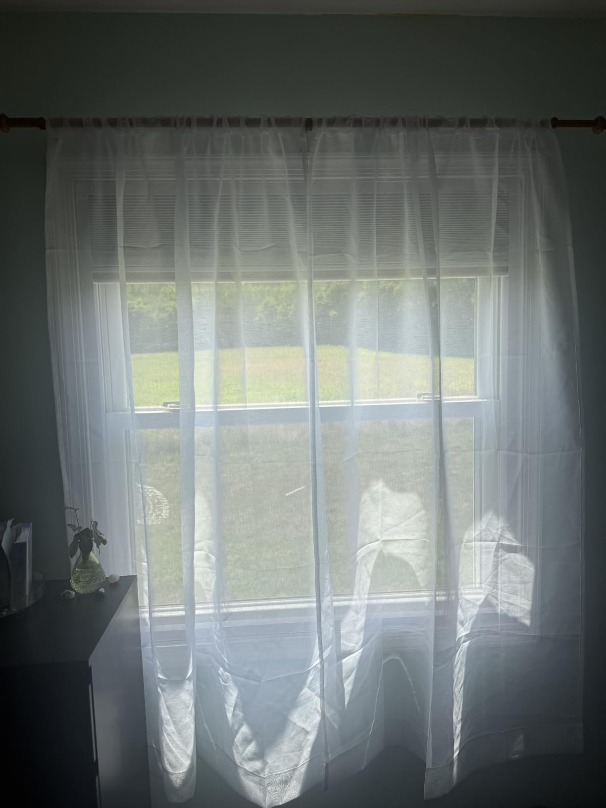 Hoeflife Cellular Shades Cordless Blackout, Skylight Blinds for Windows Roof Window Shades for Home, Room Darkening Honeycomb Blinds for Doors - Custom Cut to Size (Blackout, White) customer photo 2