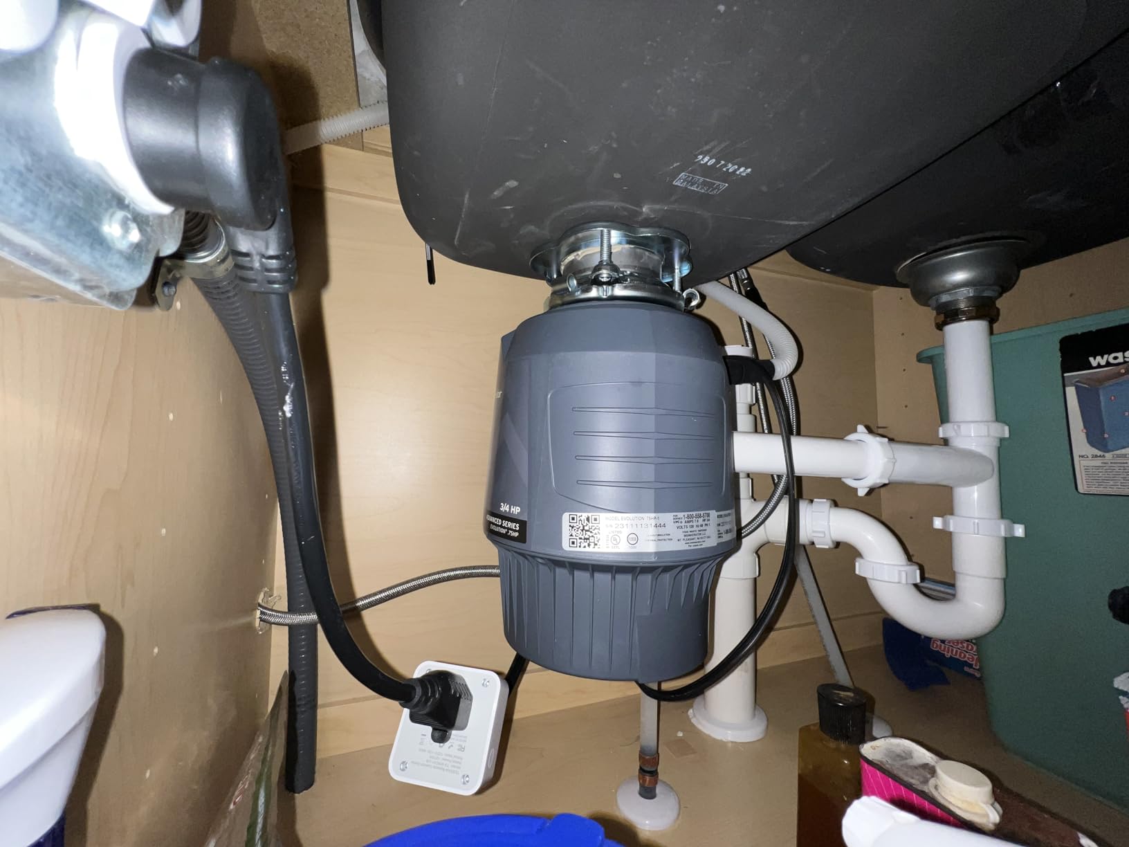 InSinkErator EVOLUTION 3/4 HP Advanced Series EZ Connect Continuous Feed Food Waste Garbage Disposal, Gray customer photo 2