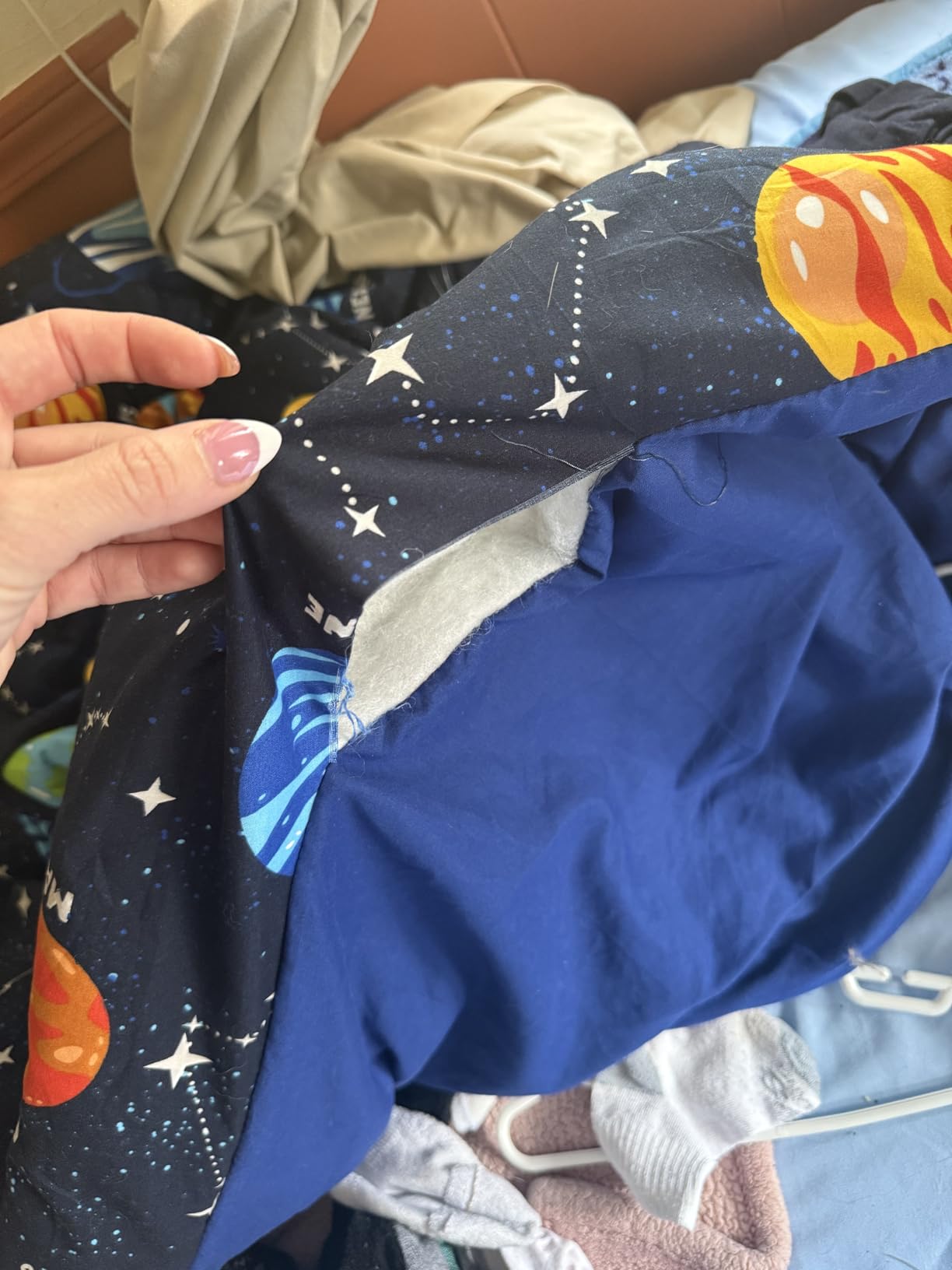 Twin Bedding Sets for Boys - 5 Pieces Space Bedding Twin Comforter Set | Glow in the Dark Kids Comforter Set, Boys Bedding with Space Comforter, Sheets, Pillowcases & Shams customer photo 1