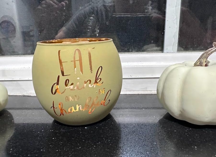 Thanksgiving Votive Candle Holder Set of 6 for Fall Table Centerpiece Decor customer photo 2