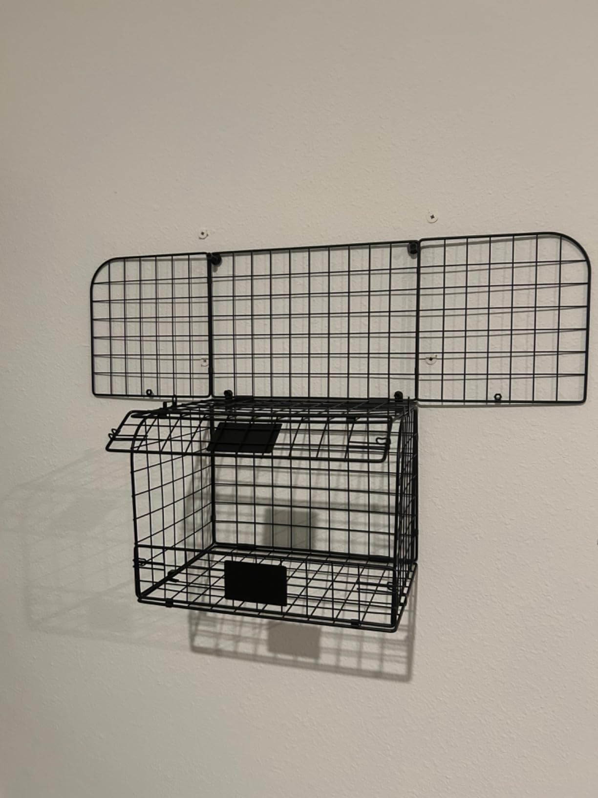 ThreeHio Garage Shelf Wall Mounted with Wire baskets, Heavy Duty Garage Wall Shelving with Garden Tool Rack and Hooks, Wire Shelf Baskets Tool Organizer for Home Garden Yard Organization and Storage customer photo 2