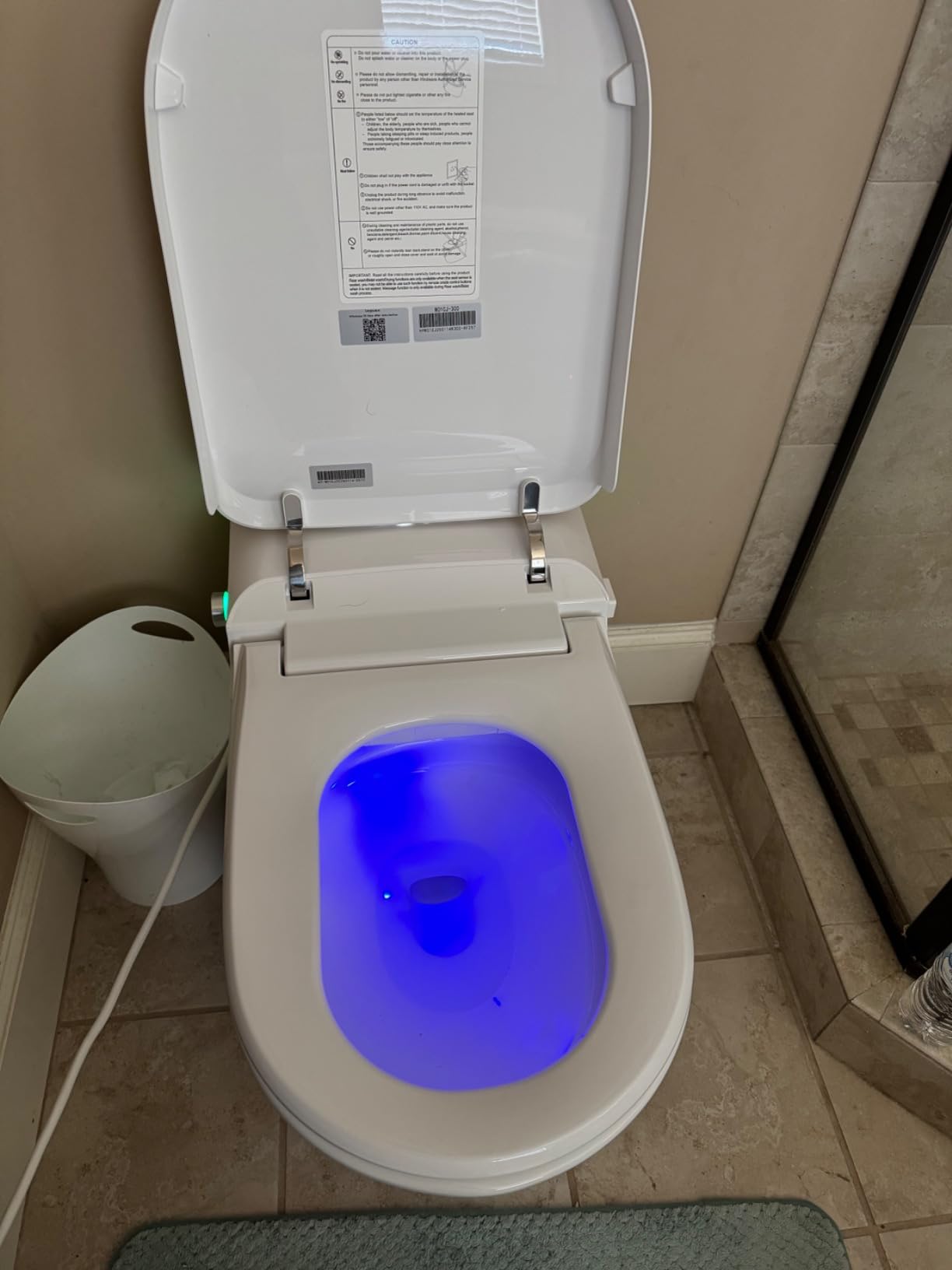 LOUPUSUO Smart Toilet with Bidet Built In with Warm Water Sprayer and Dryer, Foot Sensor Operation, Heated Seat toilet with LED Display for Bathroom, Auto Dual Flush customer photo 1