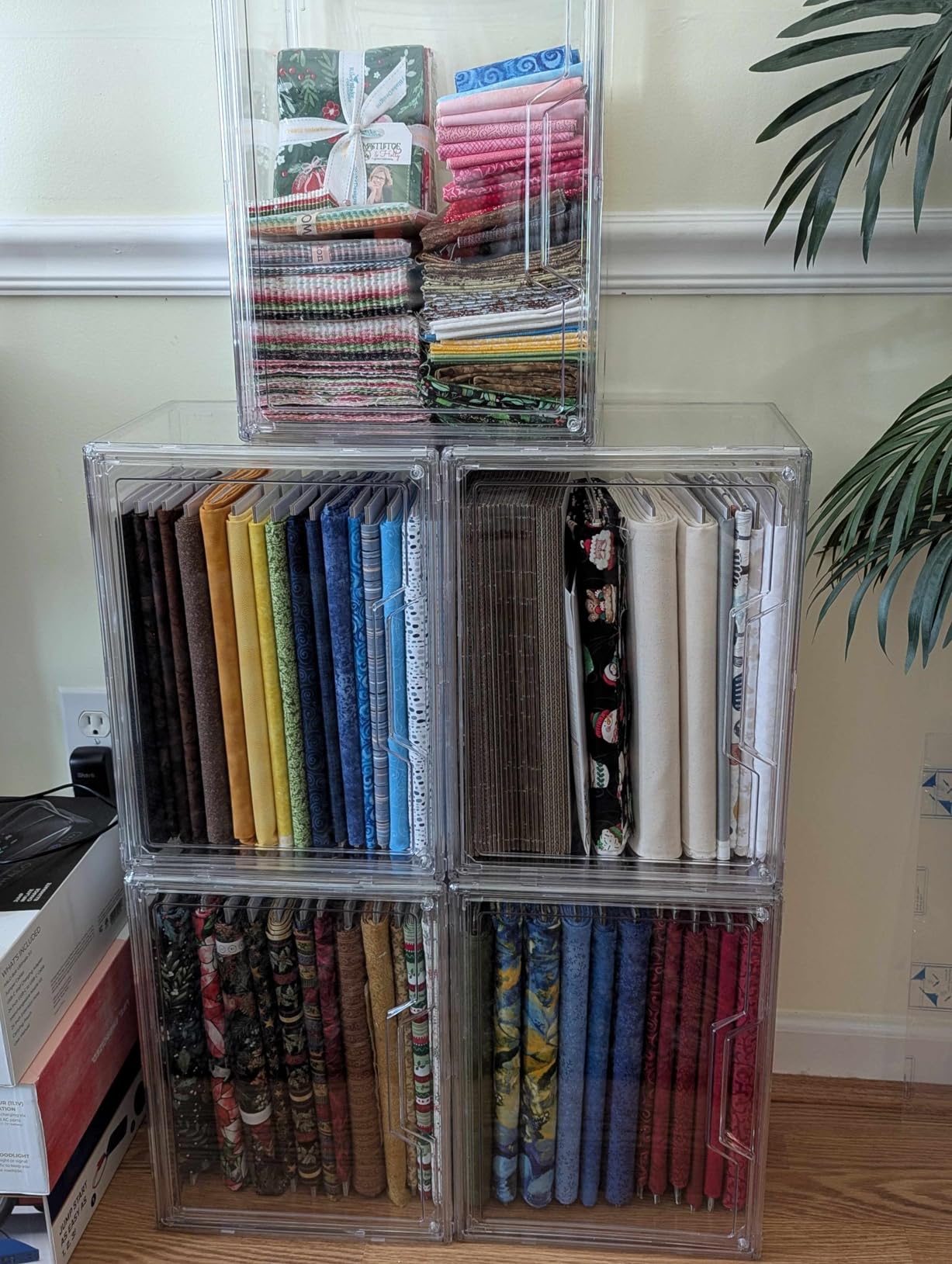 Purse Organizer for Closet, Clear Acrylic Display Case for Handbag Organizer, Purse Storage Box with Magnetic Door, Plastic Storage Bins for Book, Collectibles, Cosmetic (5 Pack) customer photo 2