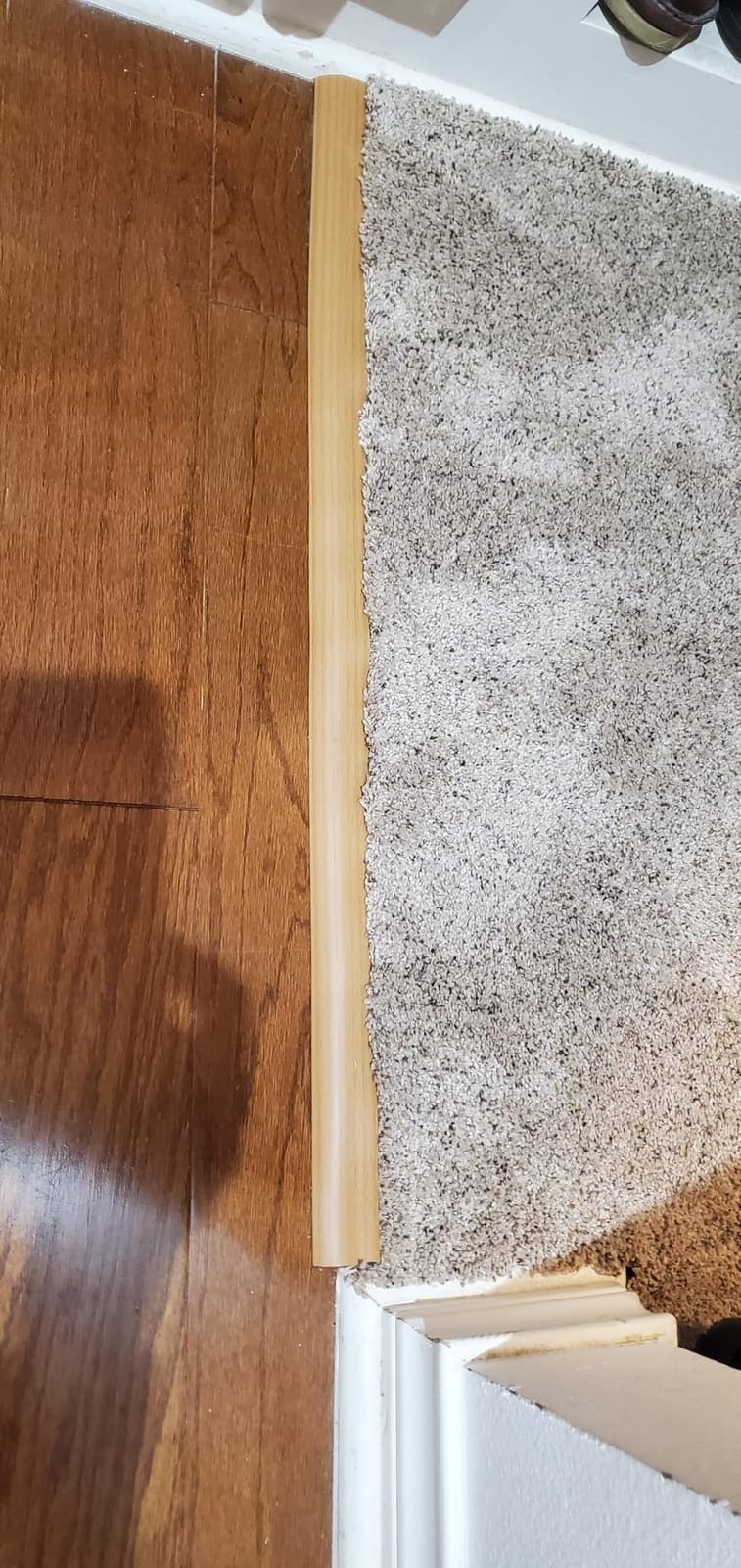 Maxiroc Floor Transition Strip Self Adhesive Carpet Wood Tile Vinyl Flooring Laminate Transition Cover Edge Trim Gap Doorway Threshold for Uneven Floors Heights Within 5 mm (40 inches, Gray Forest) customer photo 2