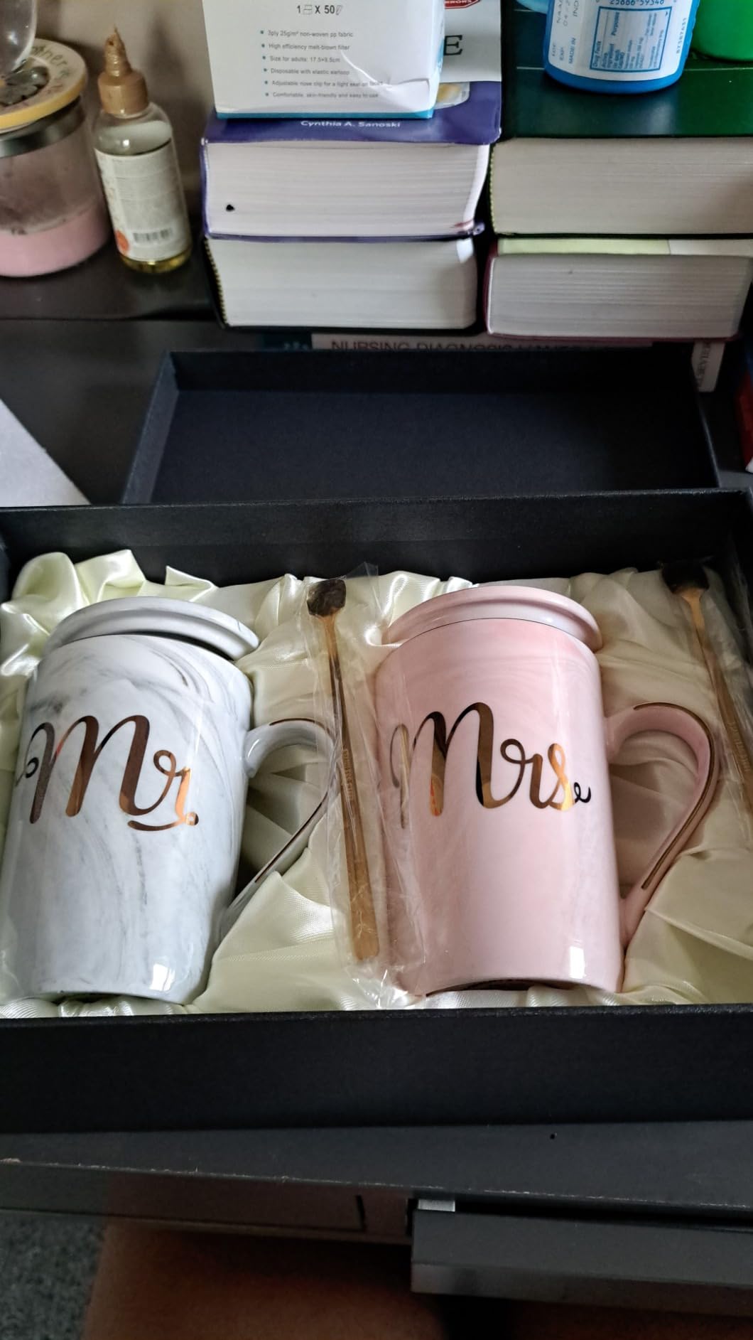50th Wedding Anniversary for Couples, Gifts for Golden 50th Anniversary | 14Oz Ceramic Marble 50 Year Coffee Mug Set Gift for Parents Grandparents, with Real Gold Foil, Greeting Card, Gift Box customer photo 1