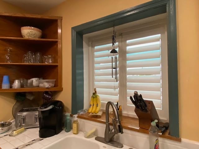 SHUTTER WORKS Wood Plantation Shutters for Interior Windows | Painted Wood Shutters | Shades of White & Gray | Fully Customizable customer photo 1