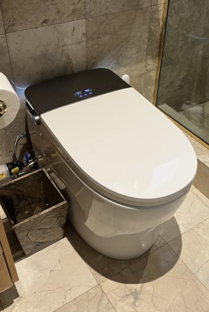 CANEST Smart Toilet with Bidet Built in, ADA Comfort Height, Intelligent Temp Control, Foot Sensor Operation, Warm Water, Heated Seat, Air Dryer, Digital Display (TC-100GE) customer photo 1