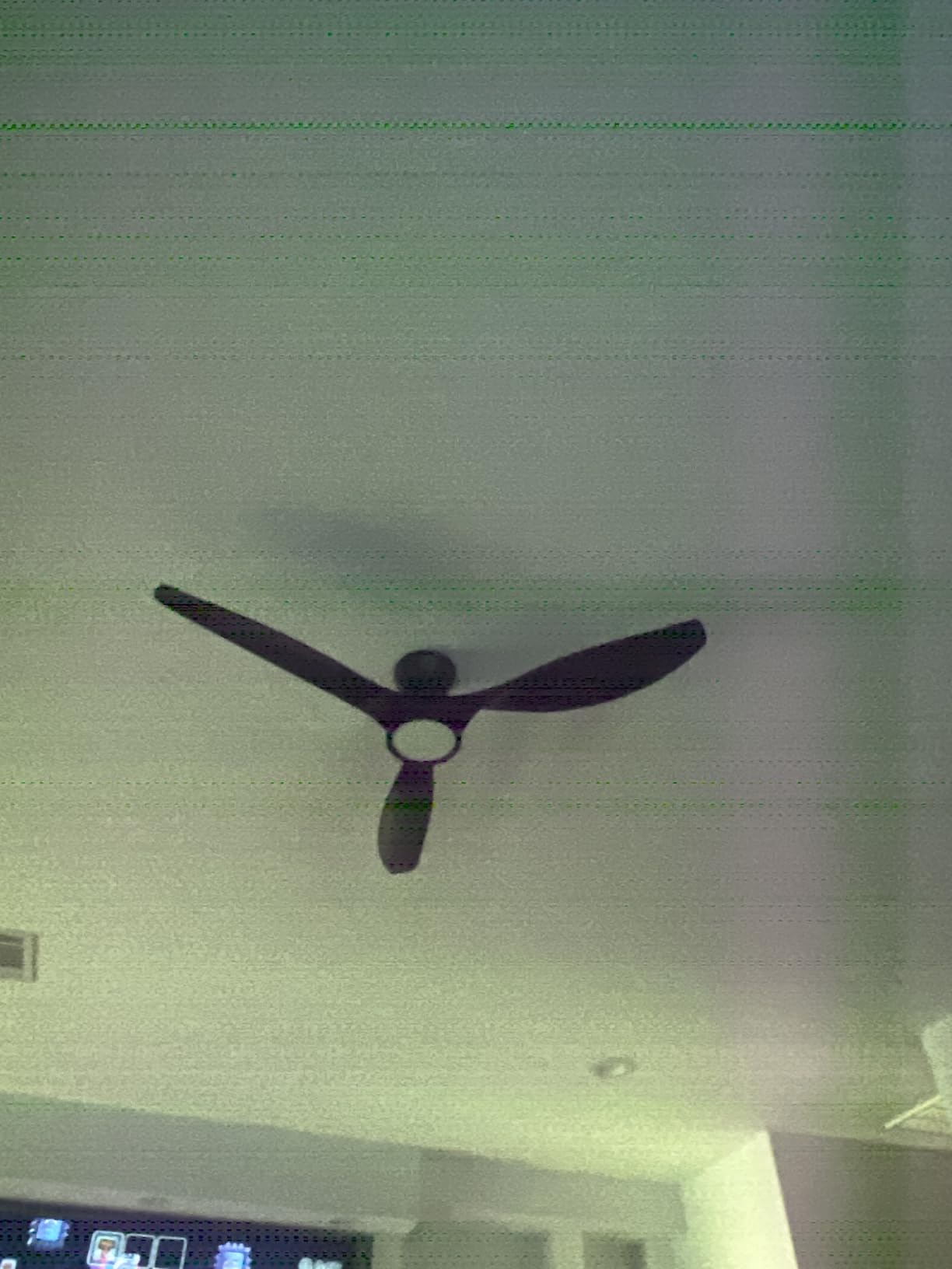TALOYA 52 Inch Ceiling Fan with Led Light Remote Control Flush Mount Low Profile for Bedroom Farmhouse Patio Outdoor Living Room Kitchen Dining Room,DC Motor,Reversible,Black customer photo 2