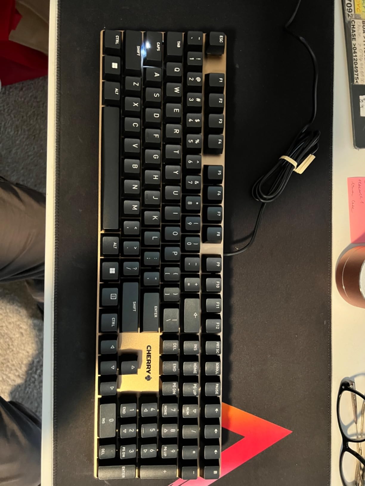 Cherry KC 200 MX Wired Mechanical Office Keyboard MX2A Silent RED Switches | Modern Design, Aluminum Surface, USB-A Connection, Black/Bronze, Quiet Keys customer photo 1