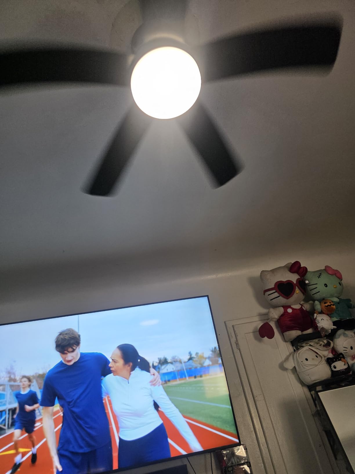 addlon 42 Inch Black Low Profile Ceiling Fans with Lights and Remote | Flush mount, 3-color dimmable light, quiet reversible DC motor, easy install, memory, timer, bedroom, covered outdoor areas customer photo 1