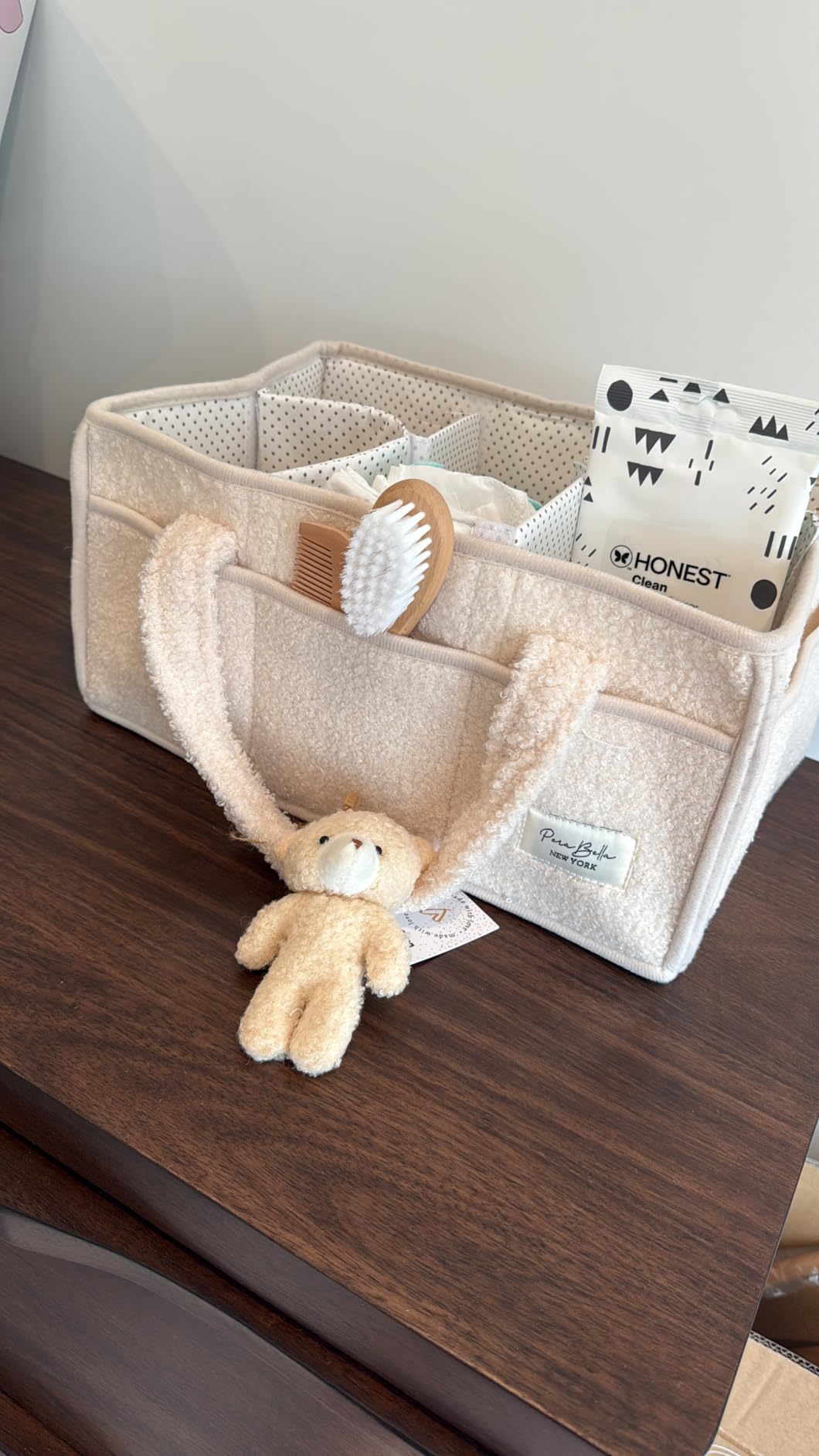 PeraBella Diaper Caddy Organizer for Changing Table, Storage Basket for Wipes, Gift for Baby Shower, Car Organizer, Nursery Organizer, Portable Storage customer photo 1