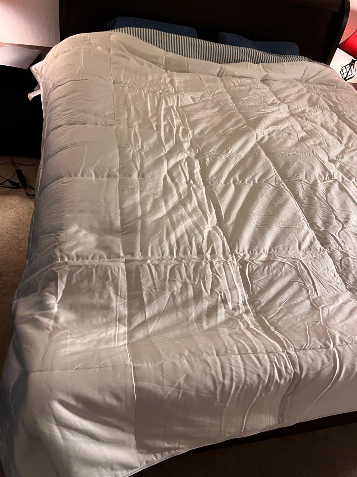 DOZ All Season Cooling Comforter, 100% Viscose Derived from Bamboo, Breathable, Lightweight, Soft, Down Alternative Duvet Insert, 8 Loops, 90