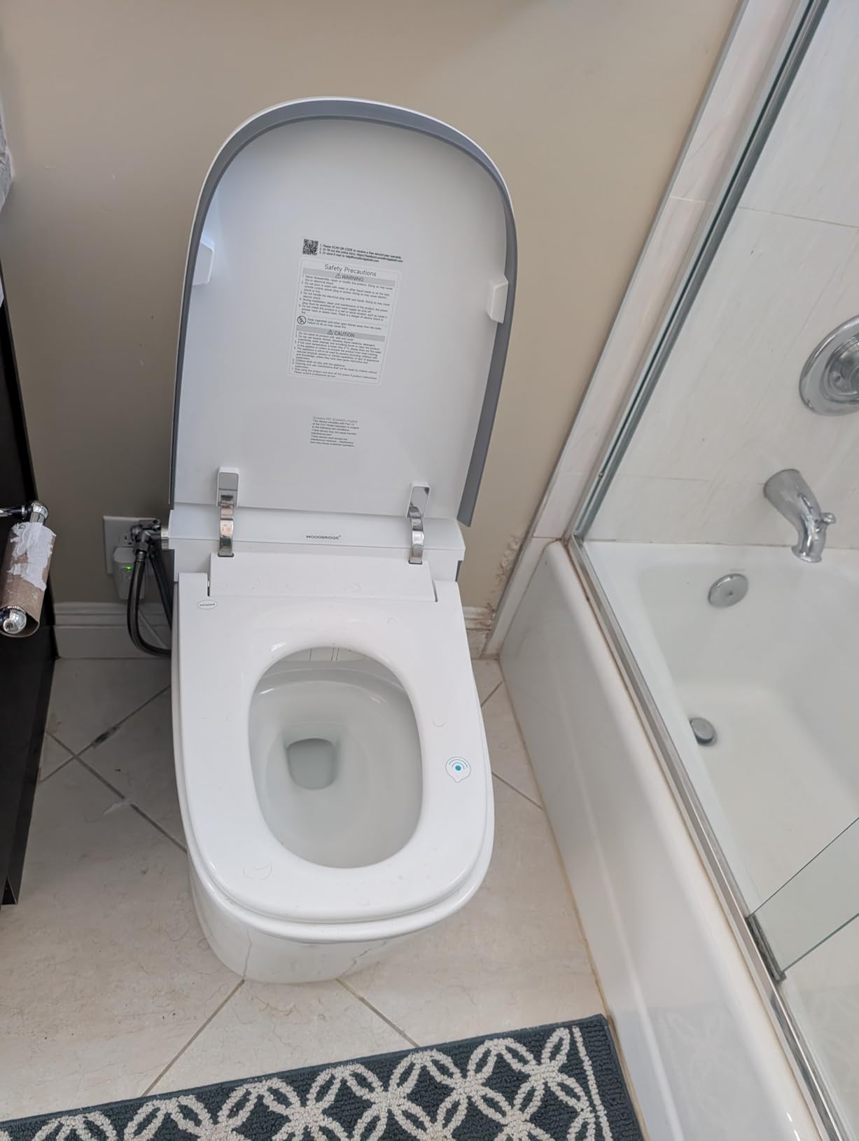 WOODBRIDGE Voice Control Smart Toilet with 1000g MaP Flush Score (B0931S) | Auto Open/Close, Foam Shield, ADA Comfort Height, Moving Air Dryer, Auto Flush, Foot Sensor & Blackout Flush, Heated Seat customer photo 1