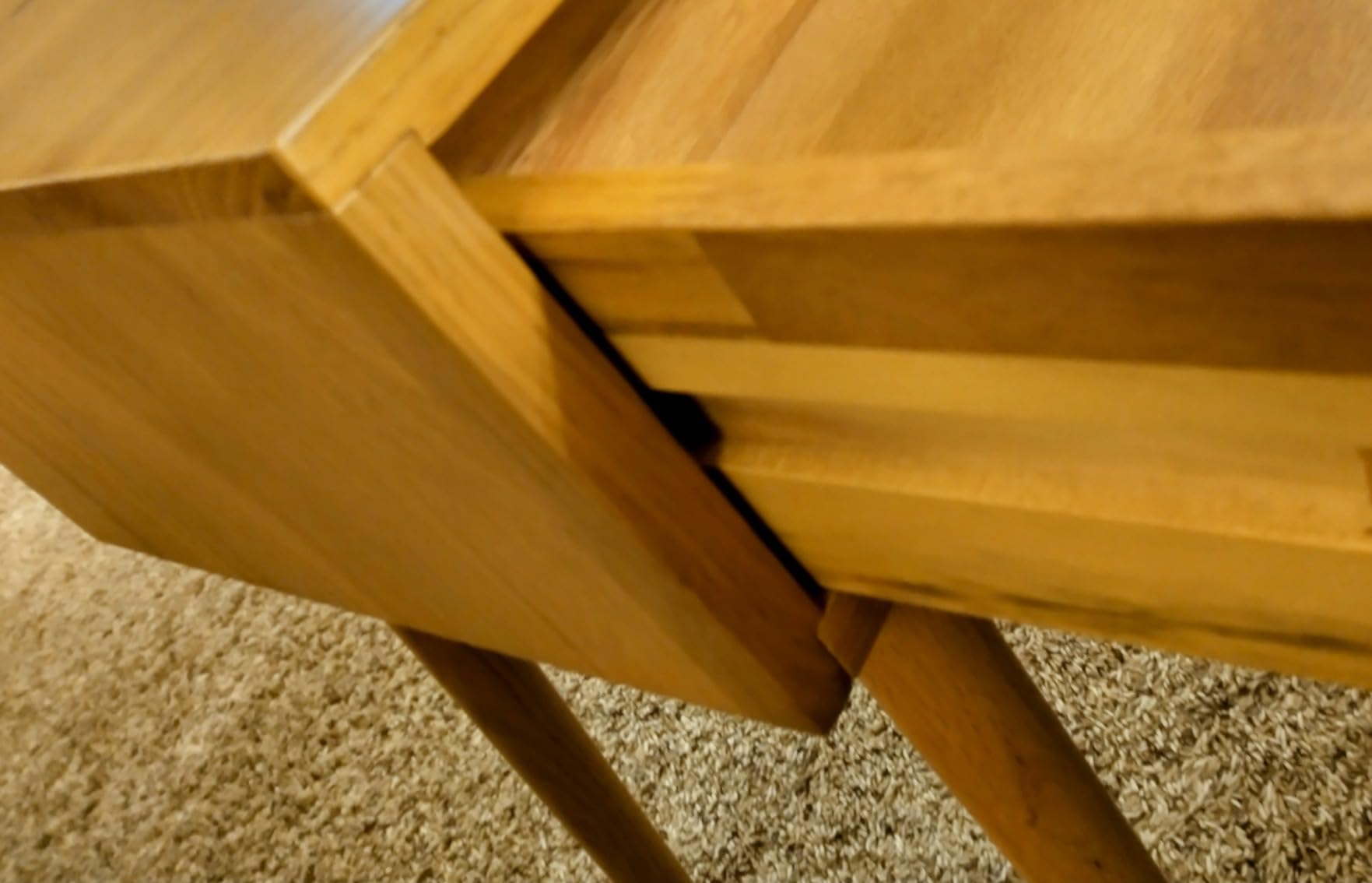 NTC Lux Solid Wood Nightstand with Drawer, Mid Century Modern Side Table Bedroom, Bedside Furniture, Night Stand, End Table, Easy Assembly - Dark Walnut customer photo 2