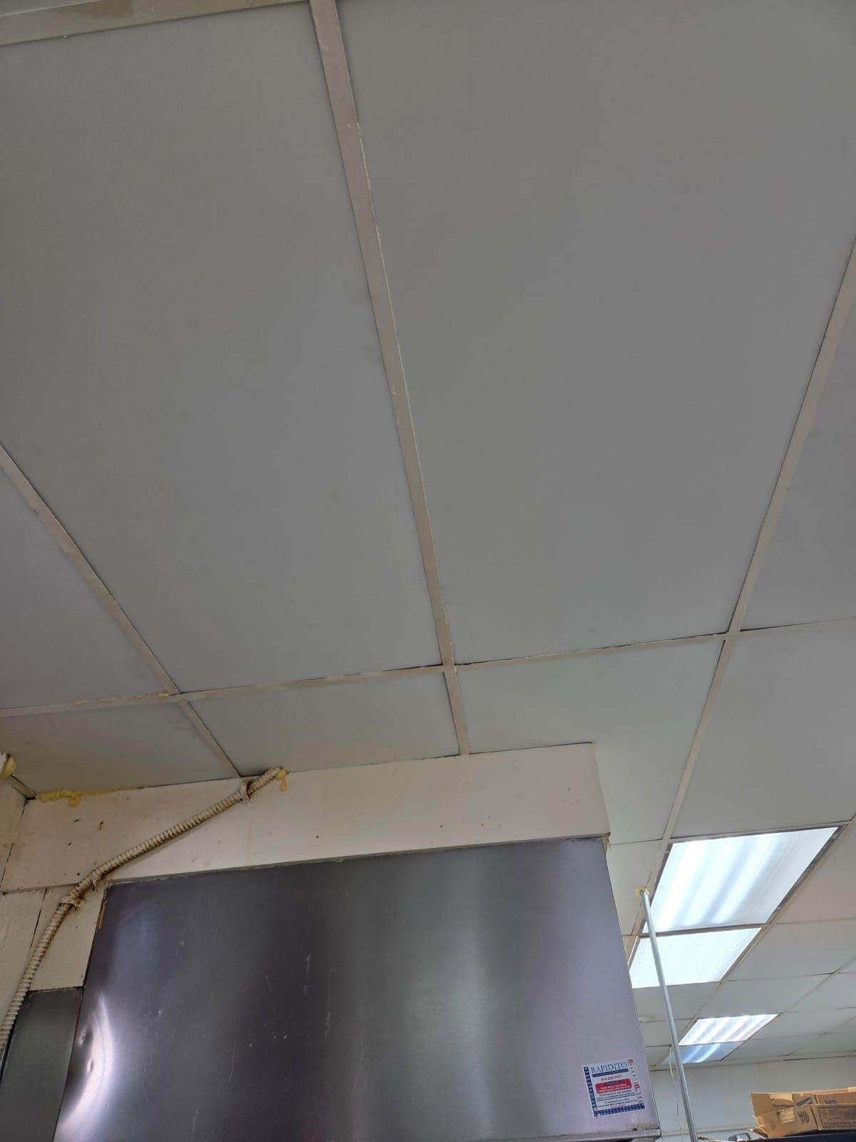 PVC Drop Ceiling Tiles 2ft x 4ft - Waterproof, Fire-Rated, Commercial Grade, Washable & Scratch Resistant, No Sag and Breakage - Easy Drop-in Installation - Case of 10 (80 sq. ft.) customer photo 1