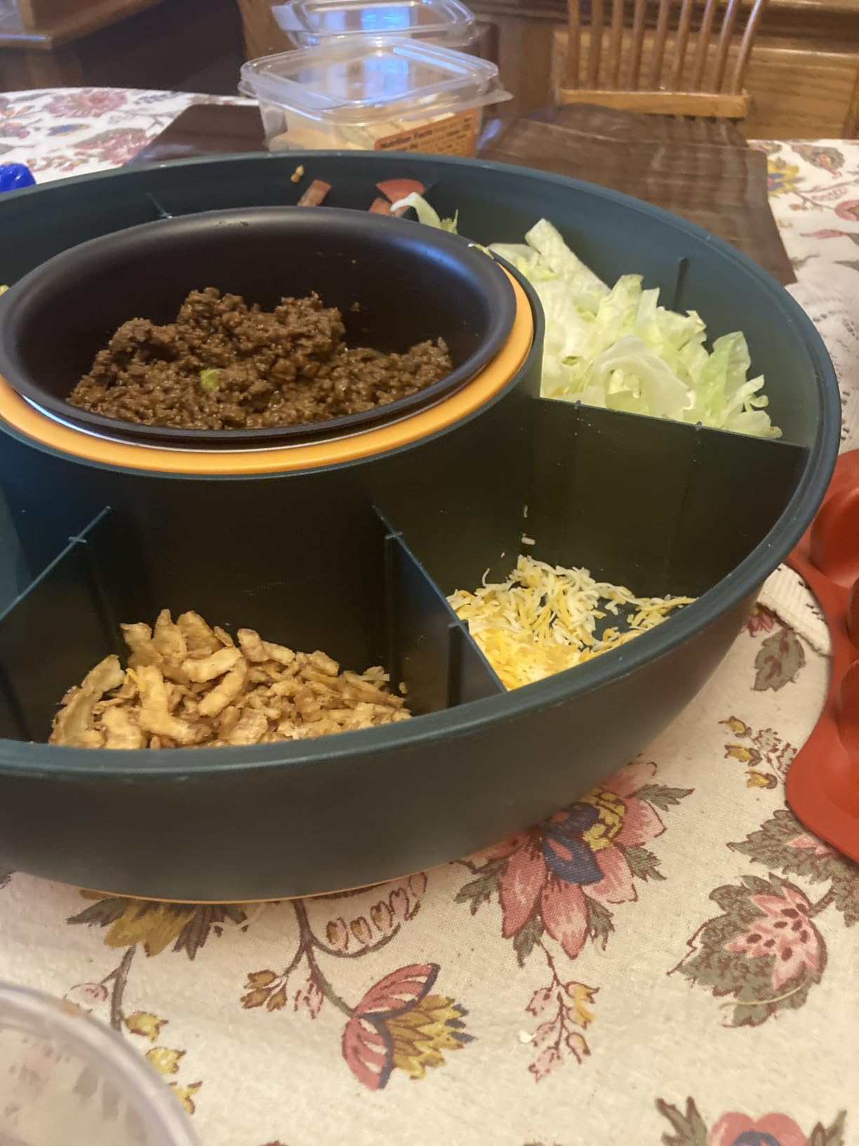 Taco Tuesday Kit - Taco Bar Serving Set for a Party - 30oz Heated Pot, 4 Taco Holders, & Detachable Lazy Susan Tray - Taco Night Fiesta - Unique Couple & Housewarming Gift Set Ideas customer photo 1