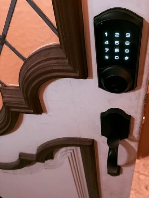 Veise VE06-H Smart Front Door Lock Handle Set, App Control, Matte Black, Keyless Entry Deadbolt customer photo 1